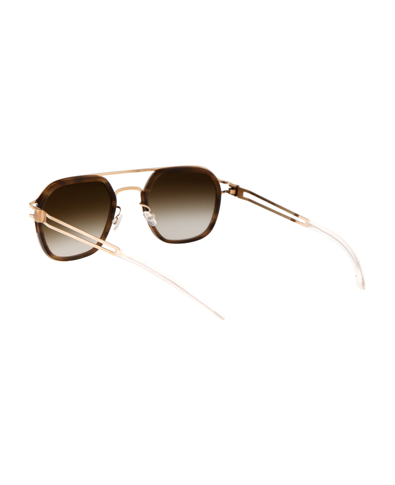 Mykita Leeland Sunglasses - 796 A80 Champagne Gold/Galapagos Raw Brown Gradient