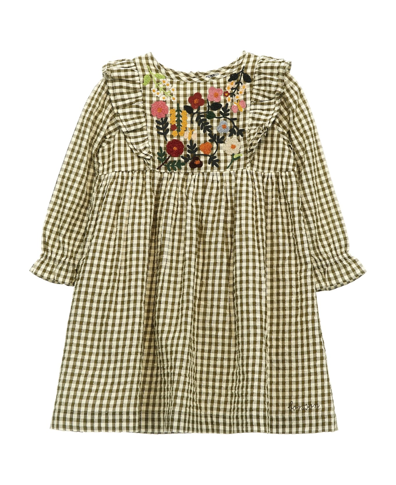 Bonton Embroidery Check Dress - Multicolor ワンピース＆ドレス