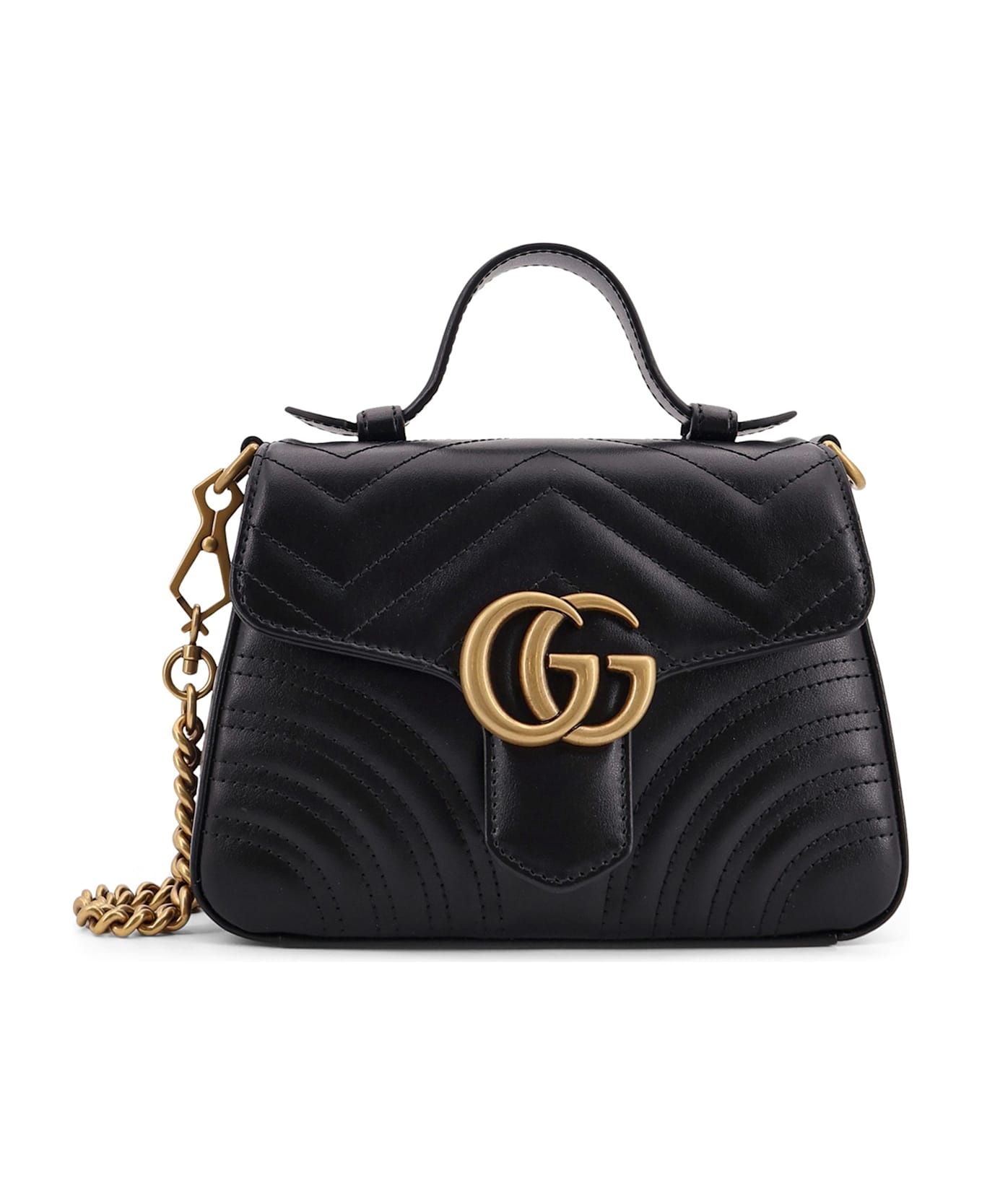 Gucci Gg Marmont Matelassé Leather Shoulder Bag - Black