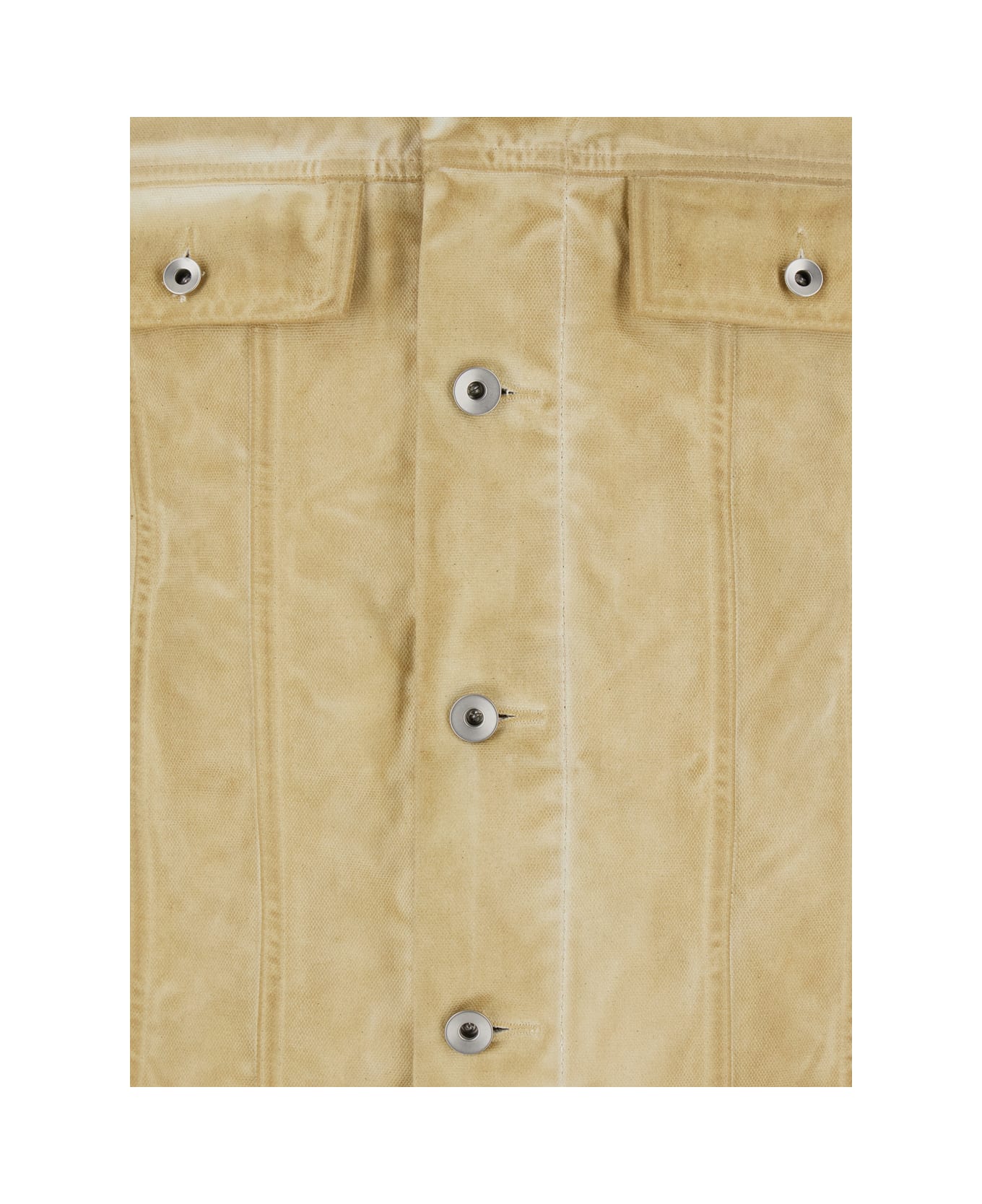 DRKSHDW 
trucker
 Beige Jacket With Classic Collar And Drawstring Detail On The Waist In Cotton Man - Beige