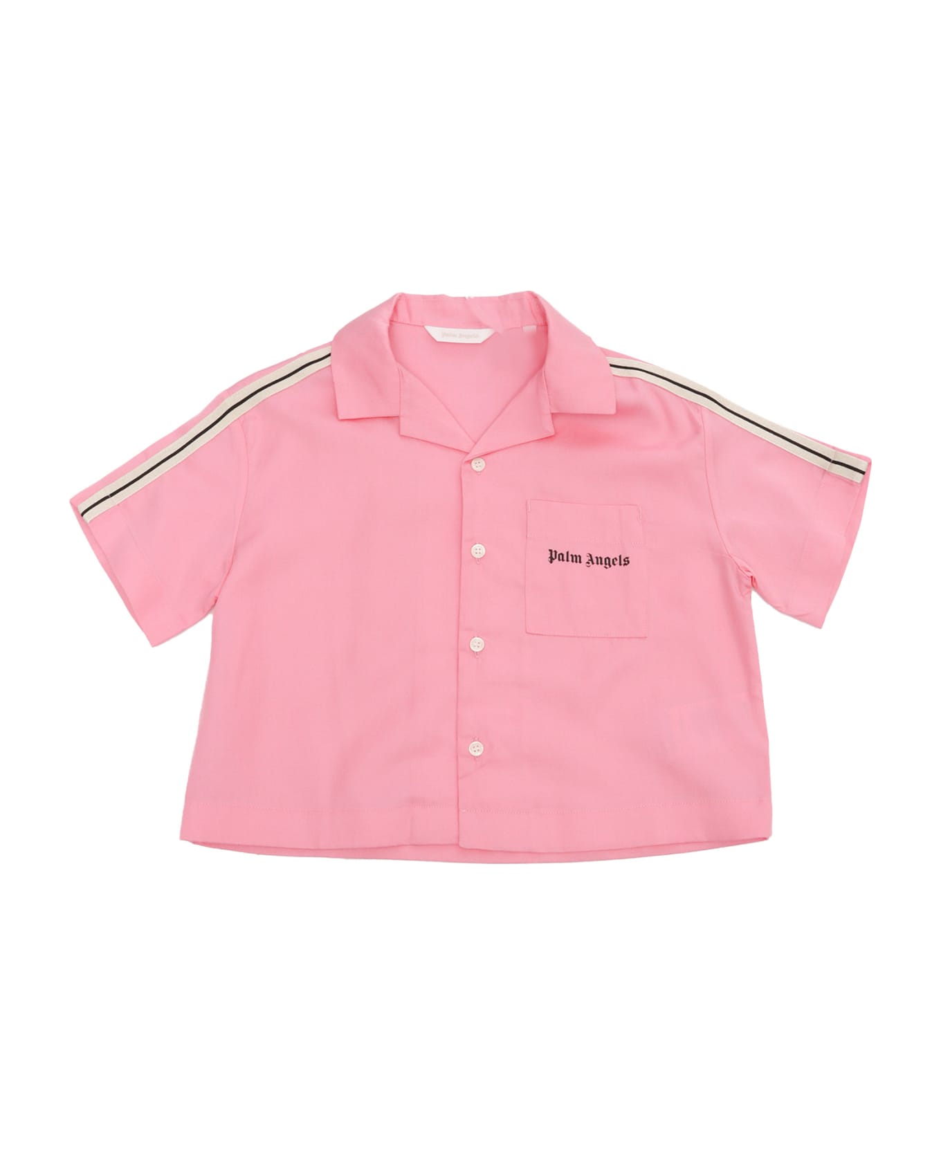 Palm Angels Pink Cropped Shirt - PINK