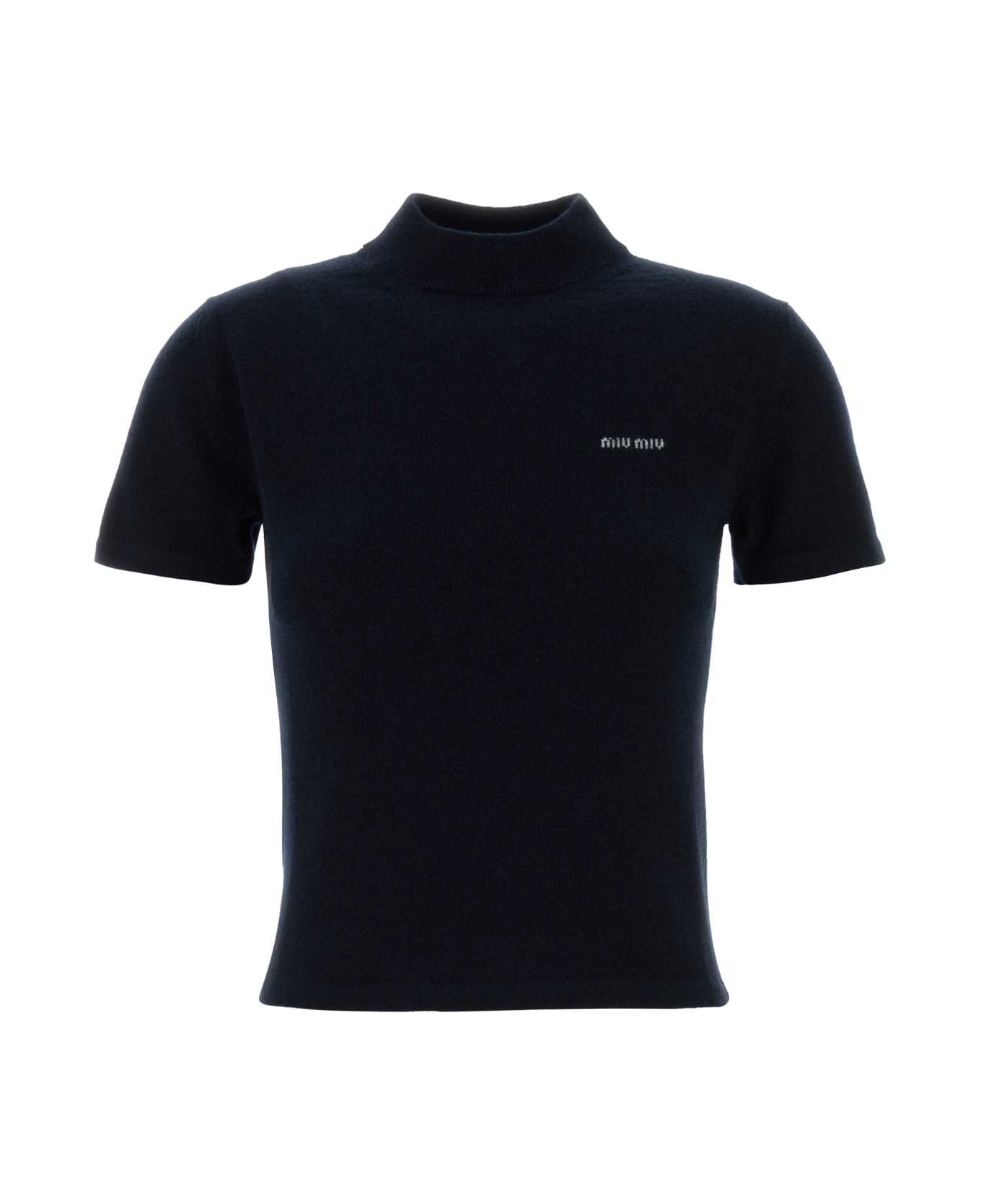 Miu Miu Midnight Blue Cashmere Sweater - BLEU