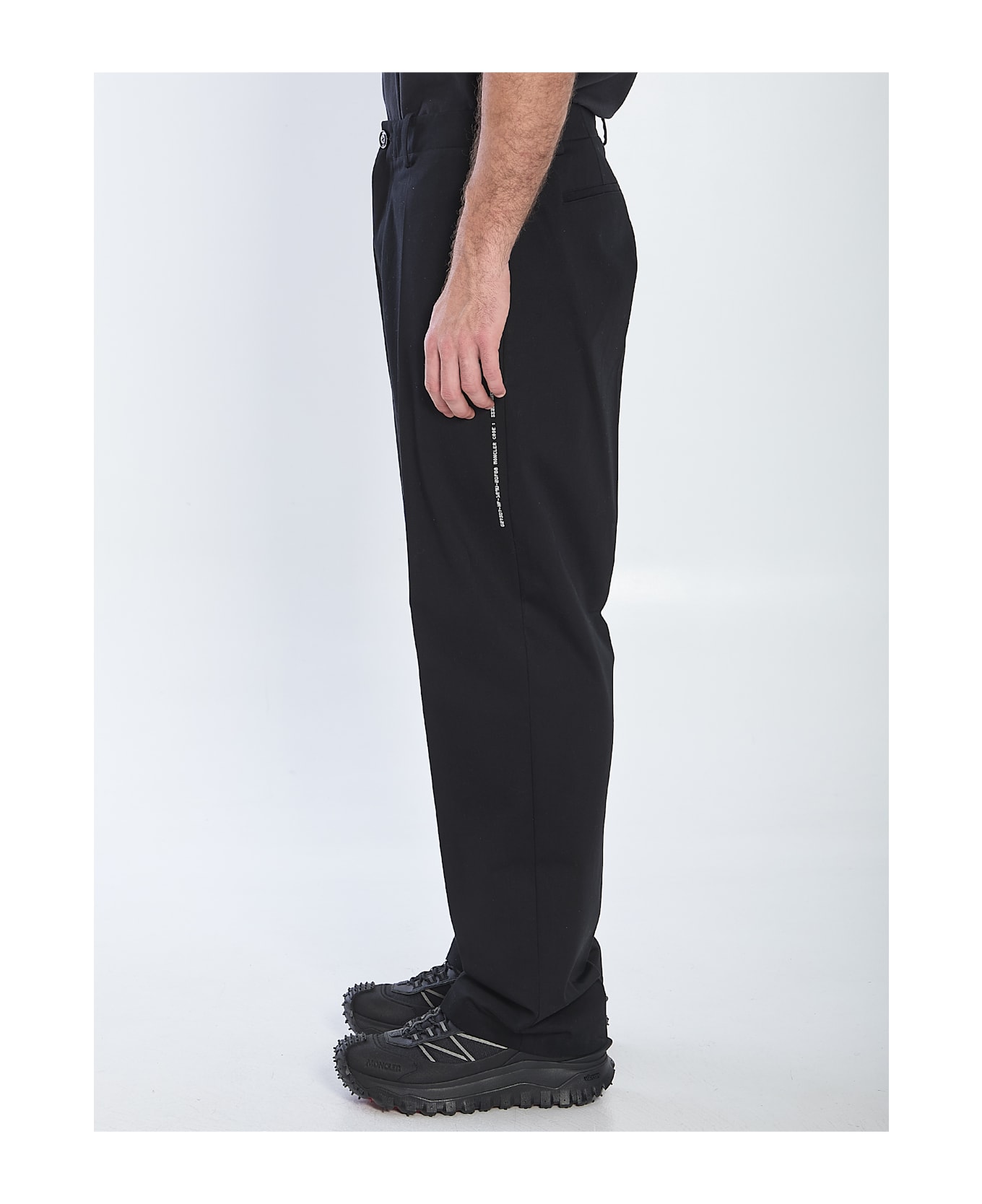 Moncler Cotton Gabardine Trousers - Black
