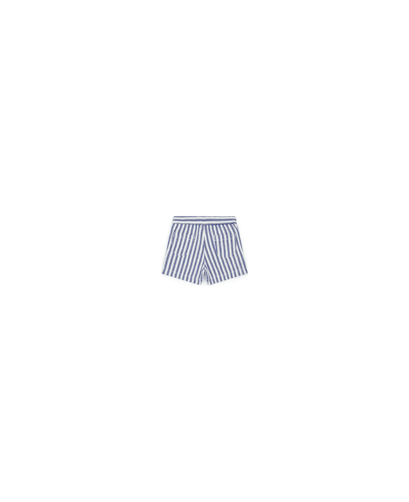Bonton Shorts A Righe - Blue