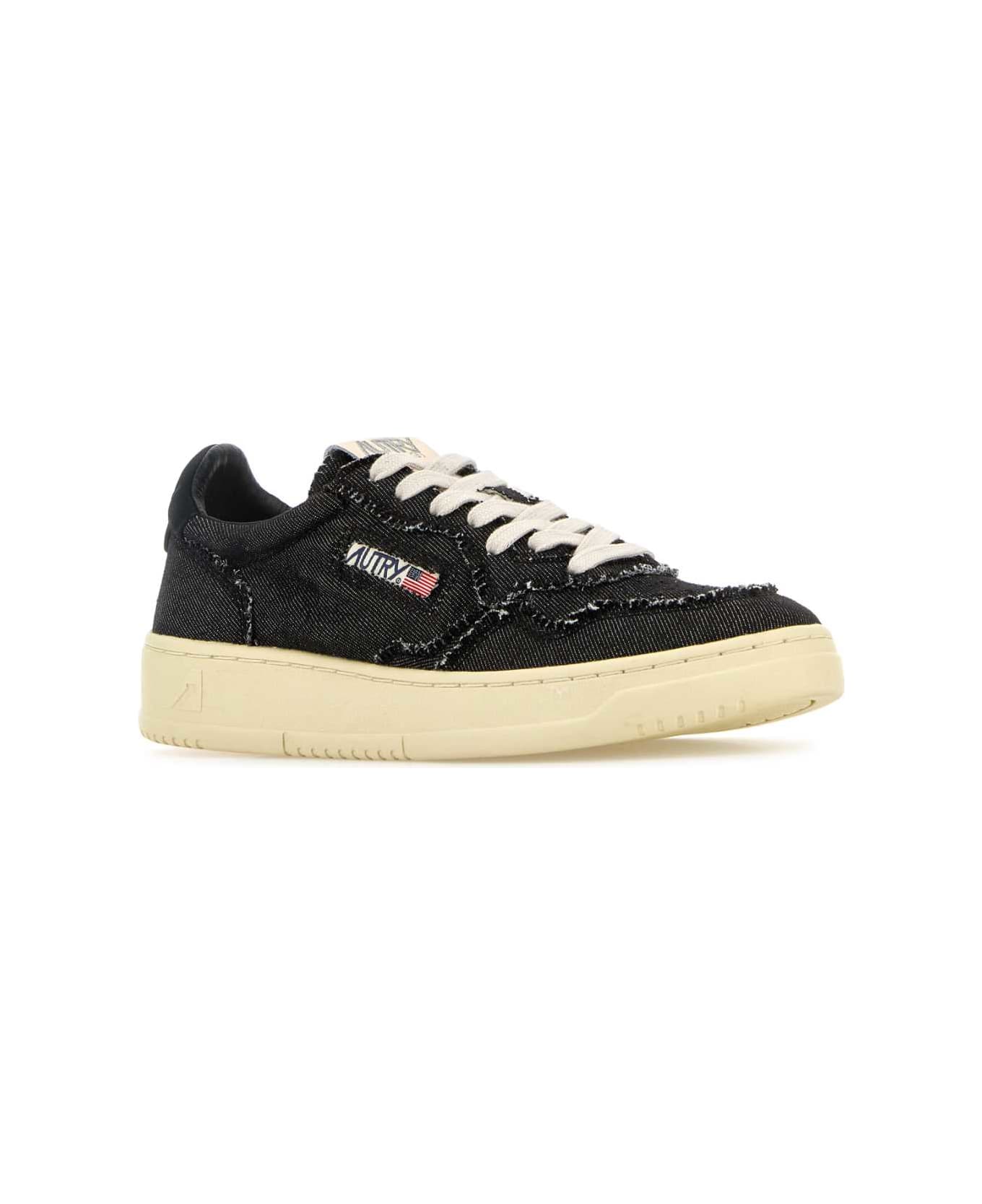 Autry Black Denim Medalist Sneakers - DE04
