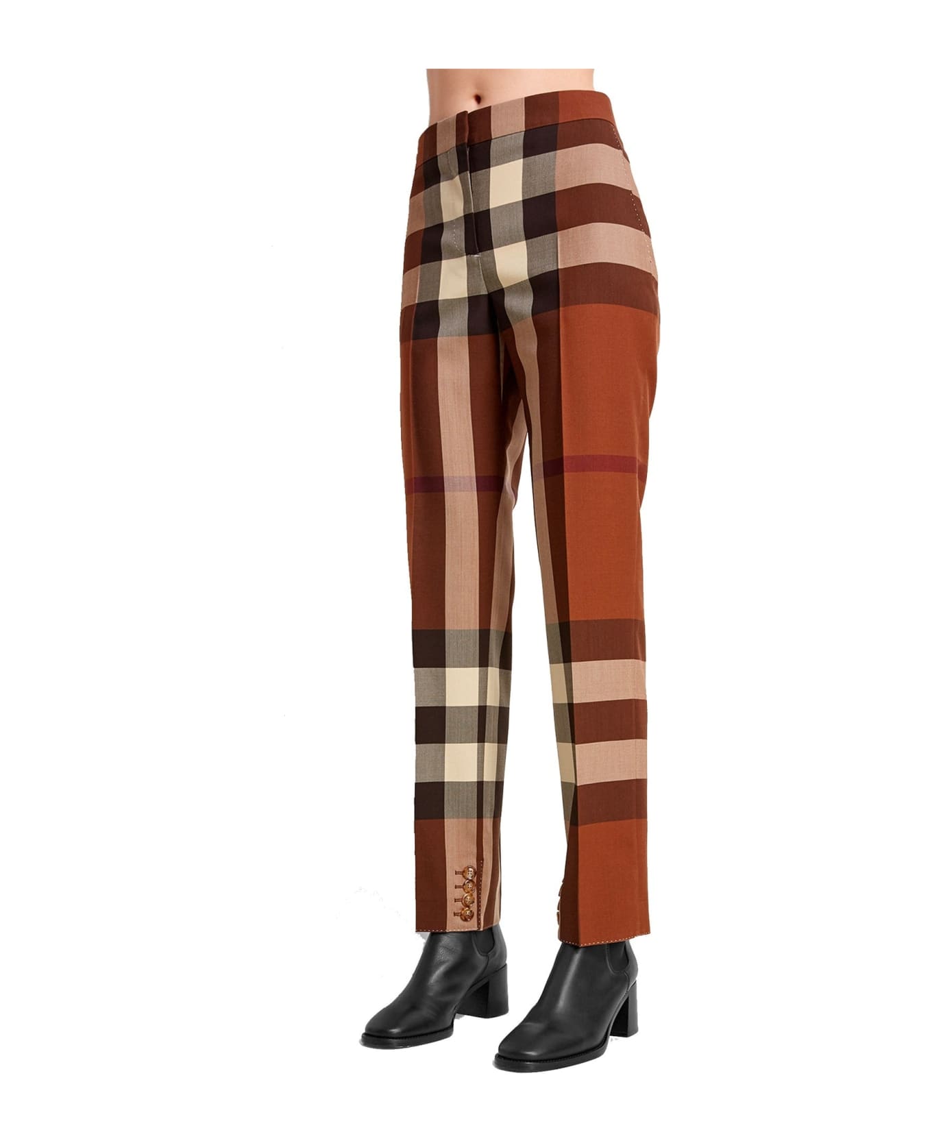 Burberry Wool Pants - Brown