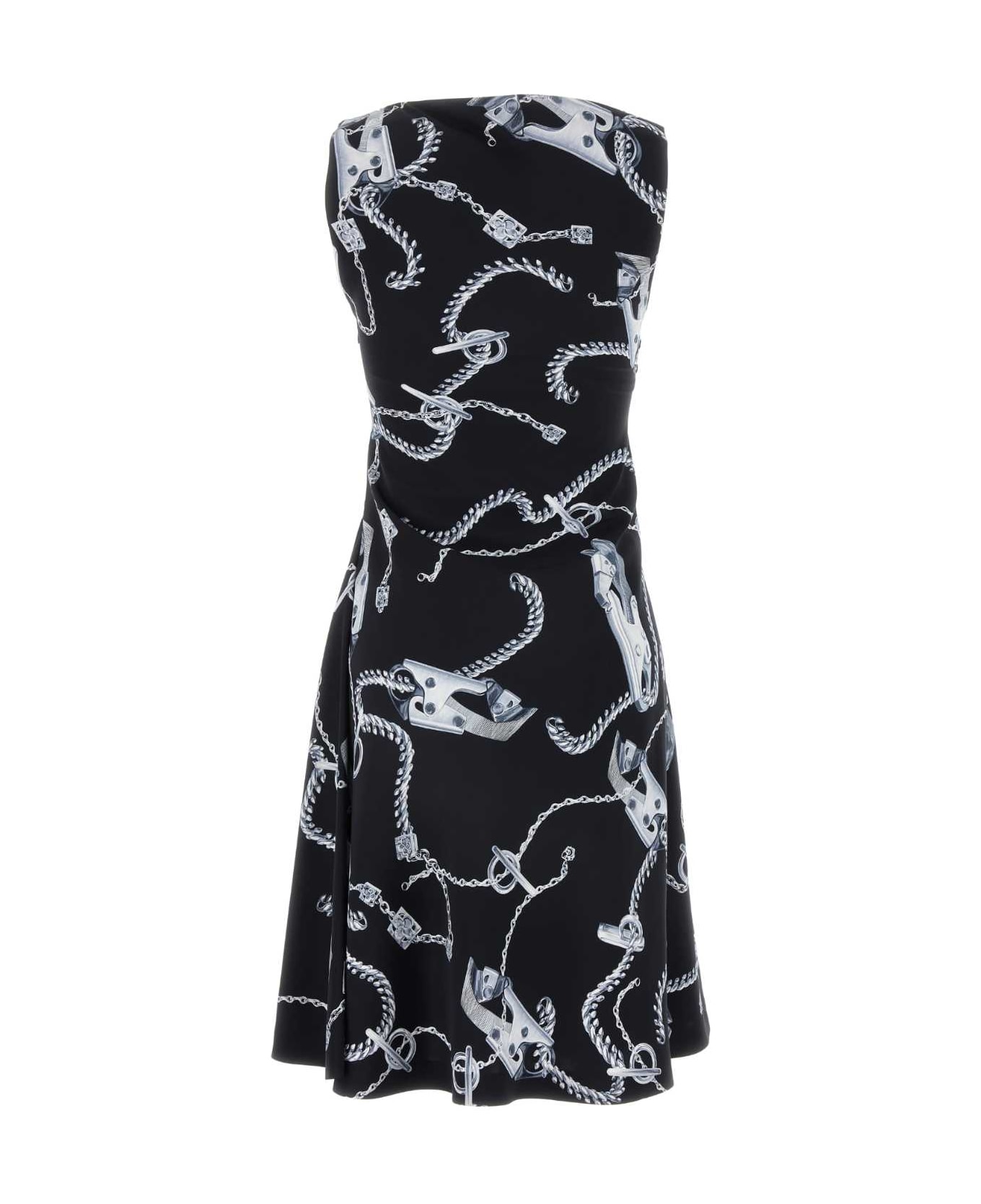 Burberry Printed Viscose Dress - SILVERBLACK