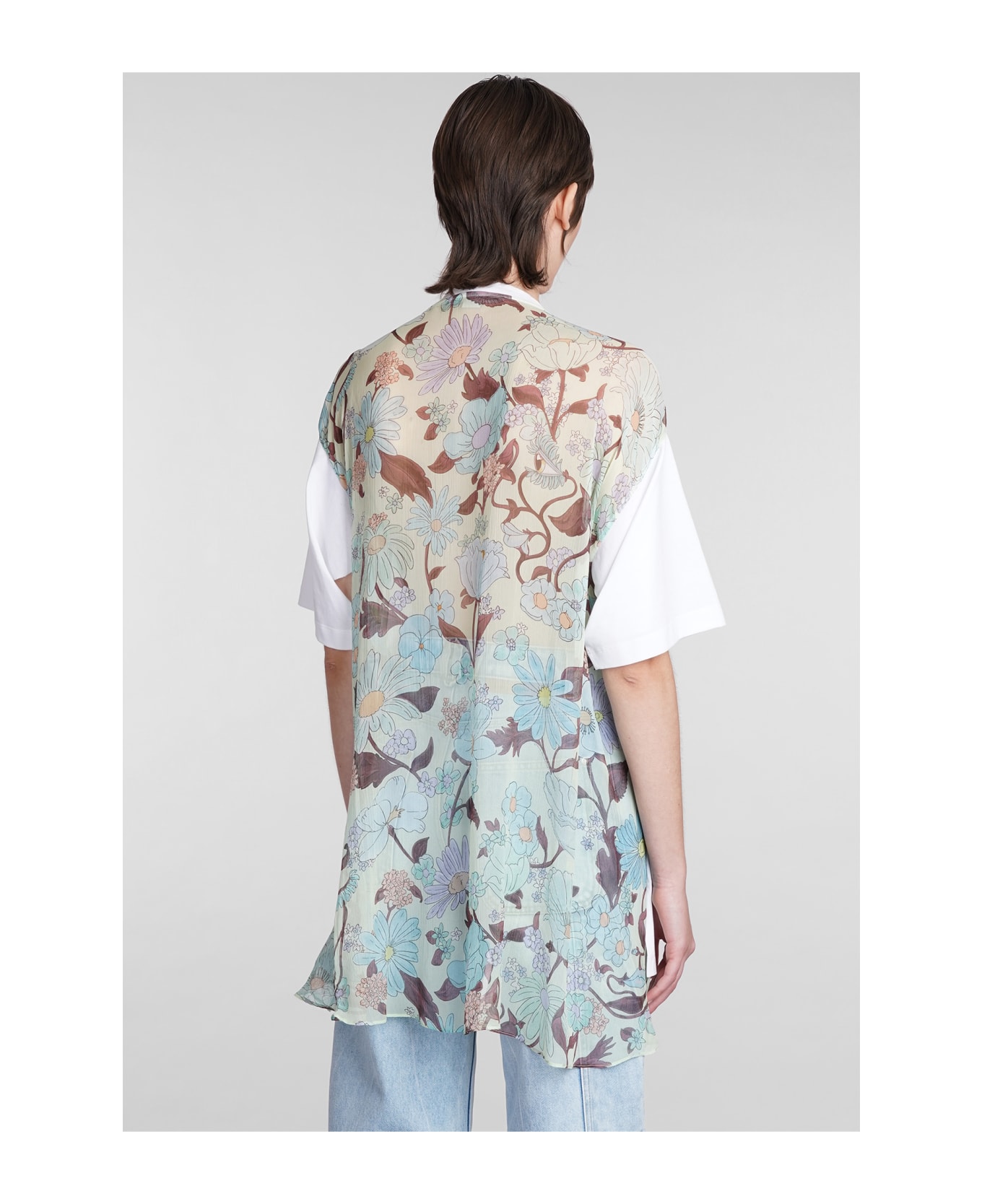 Stella McCartney Floral Printed Panelled T-shirt - white