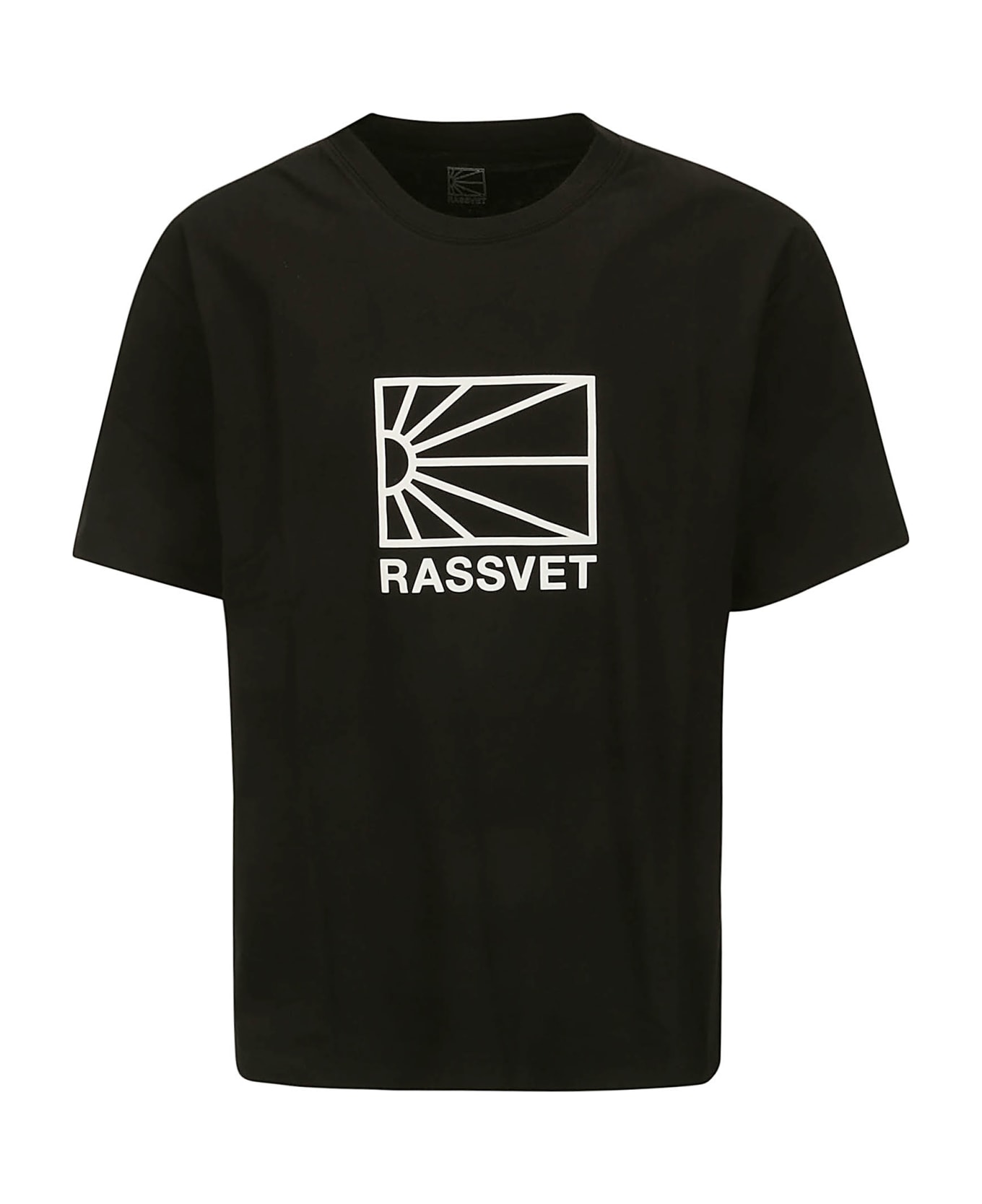 Rassvet Men Big Logo Tee Shirt Knit - BLACK