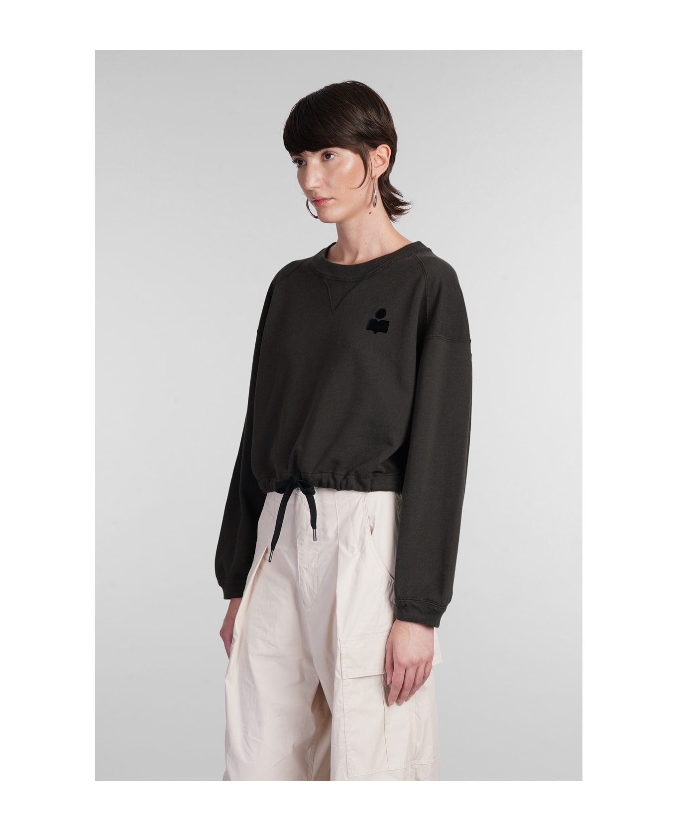 Marant Étoile Margo Sweatshirt In Grey Cotton - FADED BLACK