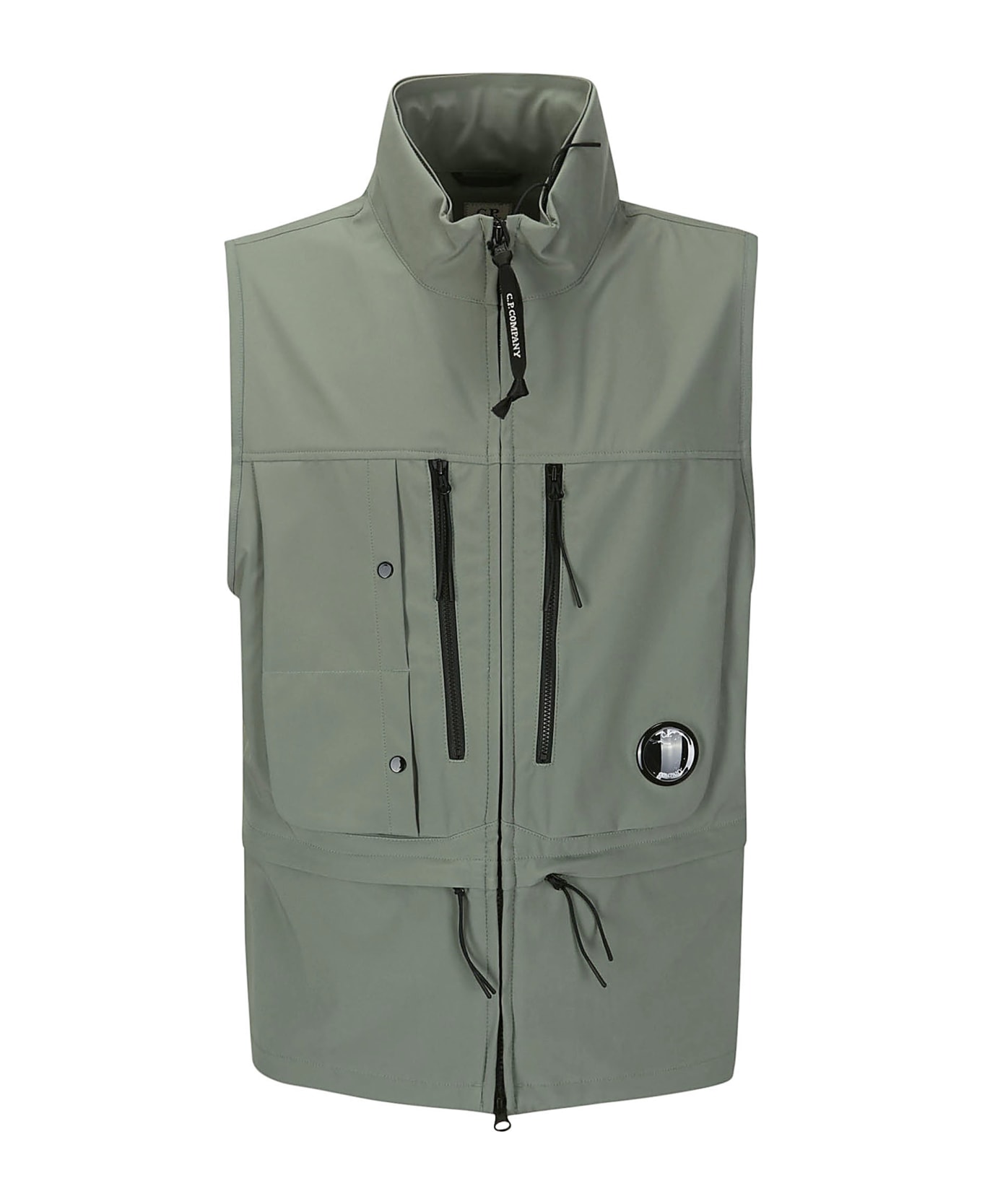 C.P. Company Shell-r Utility Vest - AGAVE GREEN