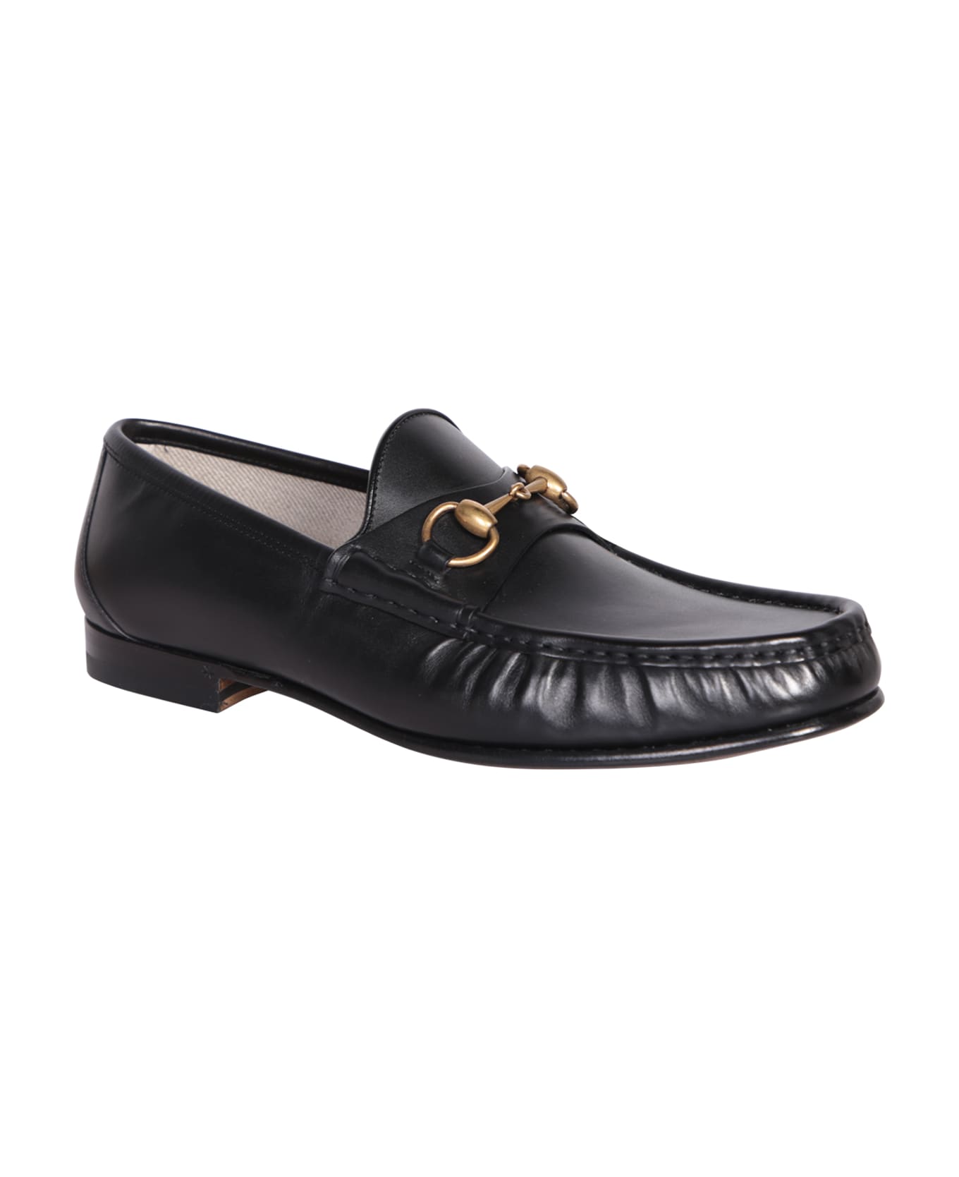 Gucci Black Leather Loafers - NERO