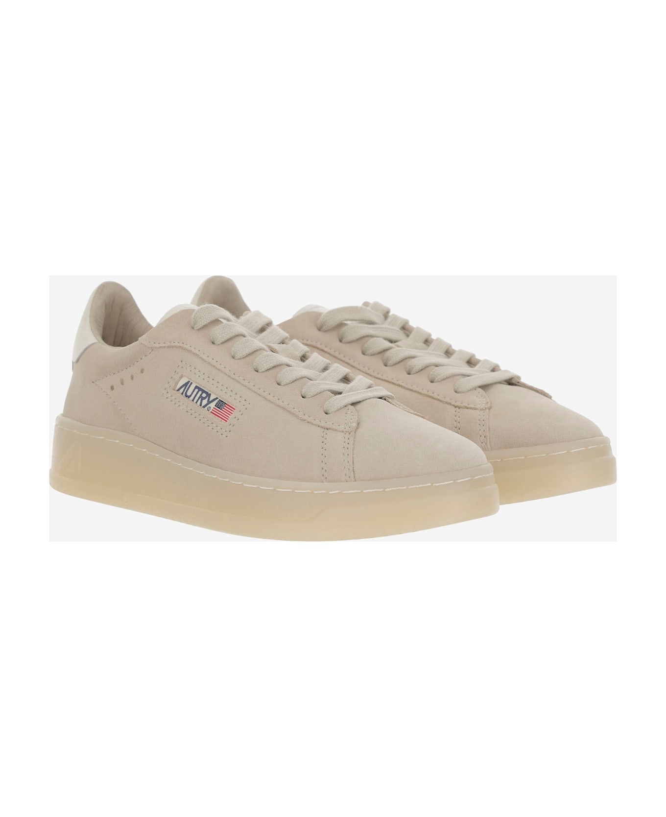 Autry Dallas Low Leather Sneakers - Beige