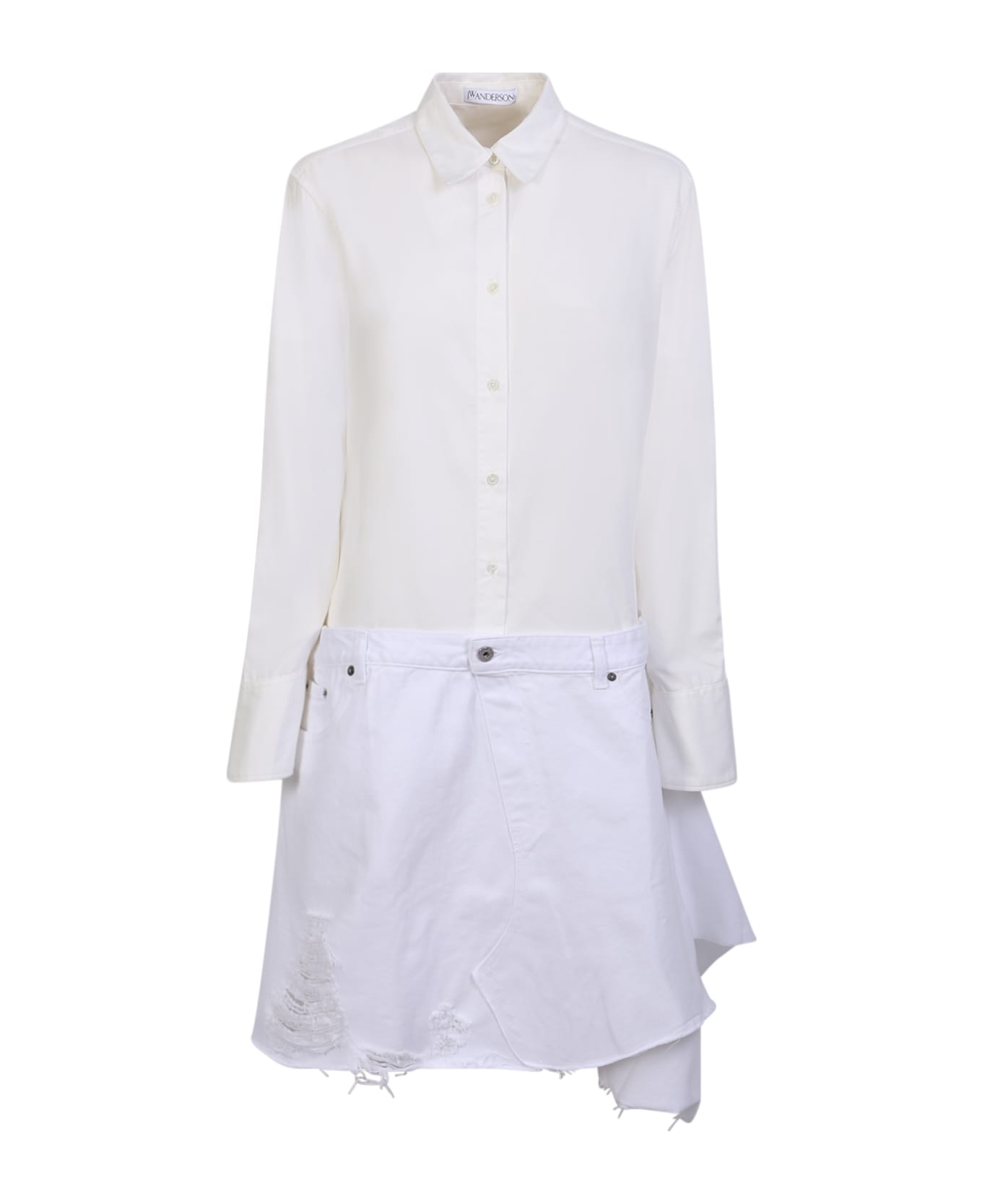 J.W. Anderson Asymmetric Shirtdress - White