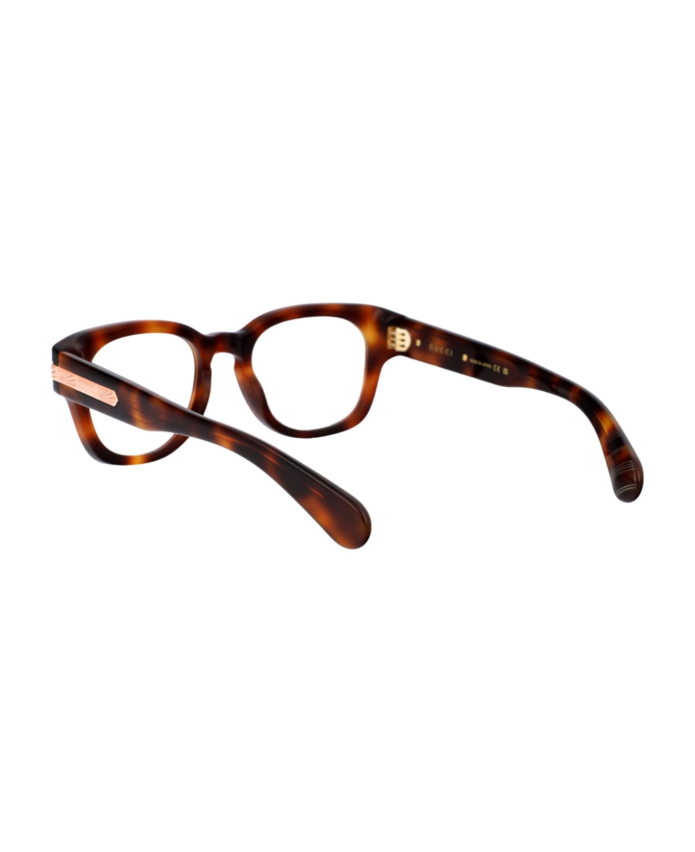 Gucci Eyewear Gg1518o Glasses - 002 HAVANA HAVANA TRANSPARENT