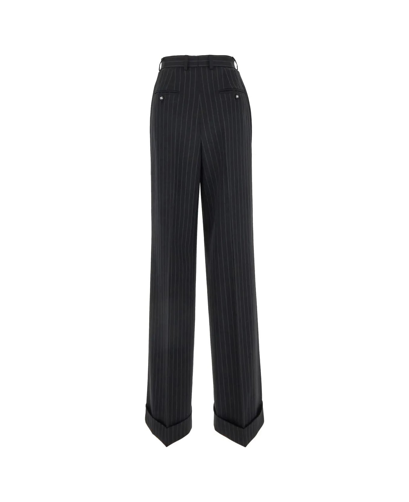 Dolce & Gabbana Wool Trousers - BLACK
