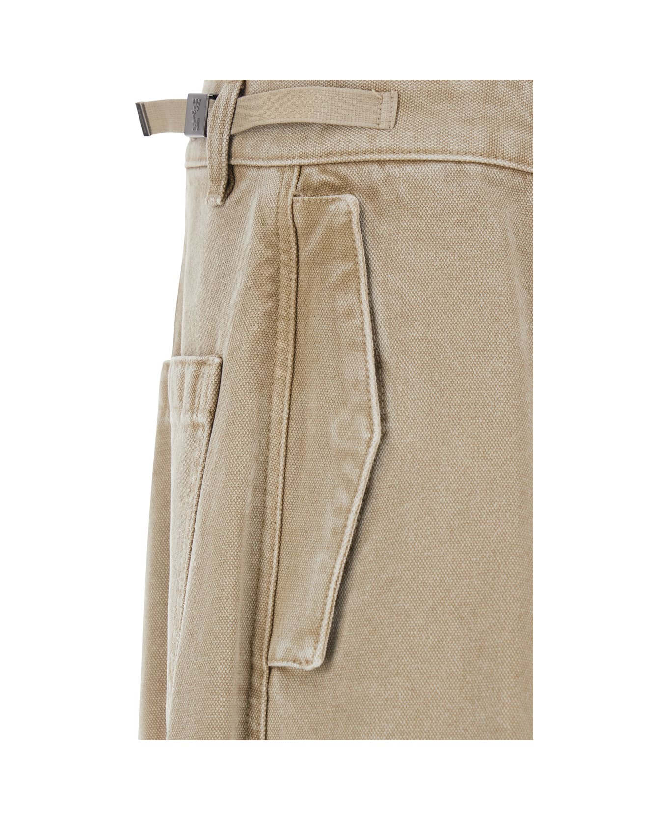 WOOYOUNGMI Beige Pants With Belt Loops In Cotton Man - Beige