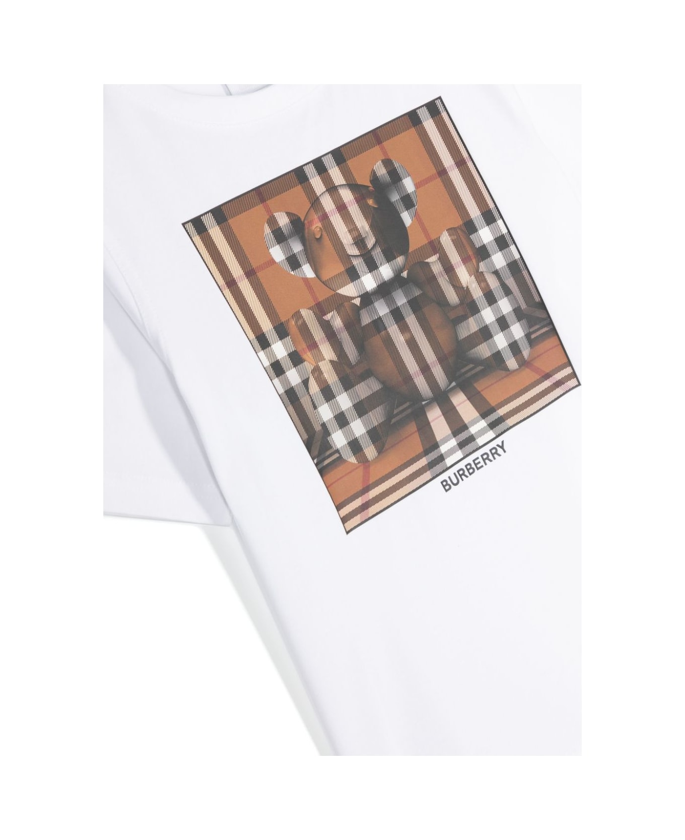 Burberry T-shirt Bianca In Jersey Di Cotone Bambino - Bianco Tシャツ＆ポロシャツ