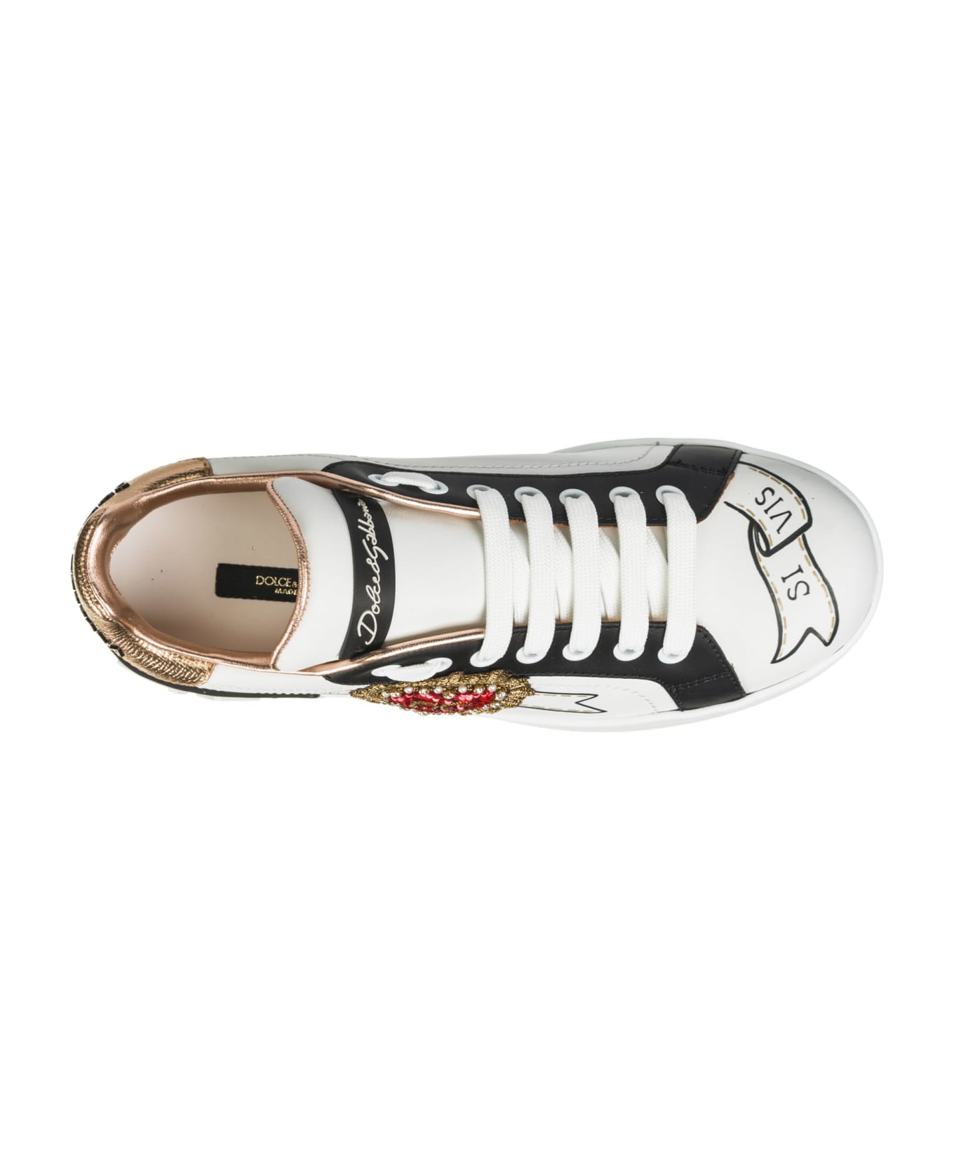 Dolce & Gabbana  Shoes Leather Trainers Sneakers Portofino - Bianco