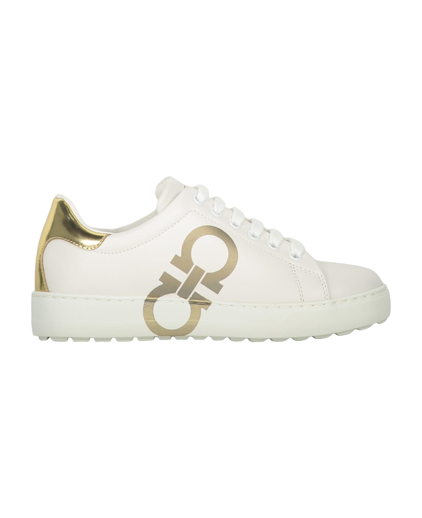 Ferragamo Leather Low-top Sneakers - White
