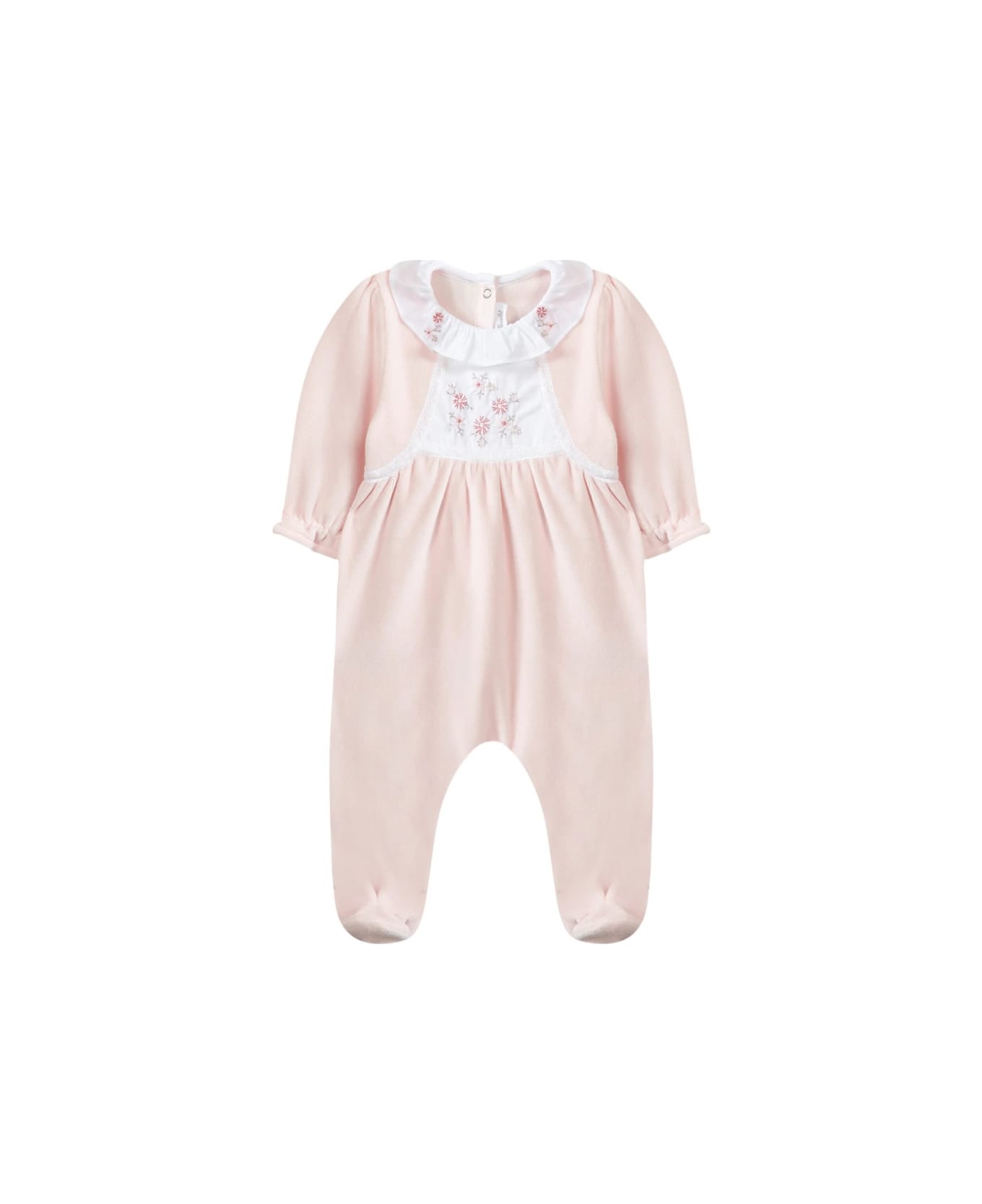 Tartine et Chocolat Flower Collar Romper - PINK