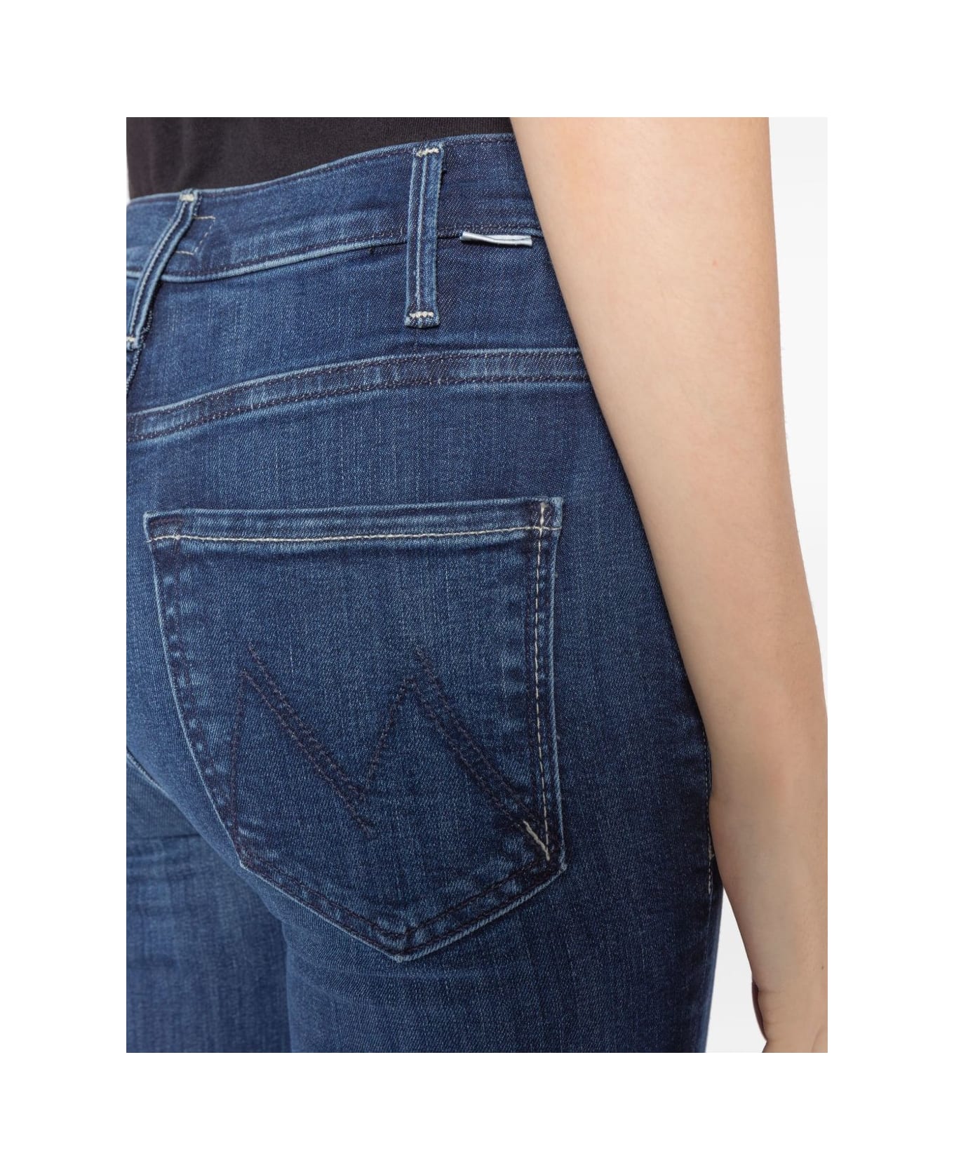 Mother The Hustler Flared Crop Jeans - Blue