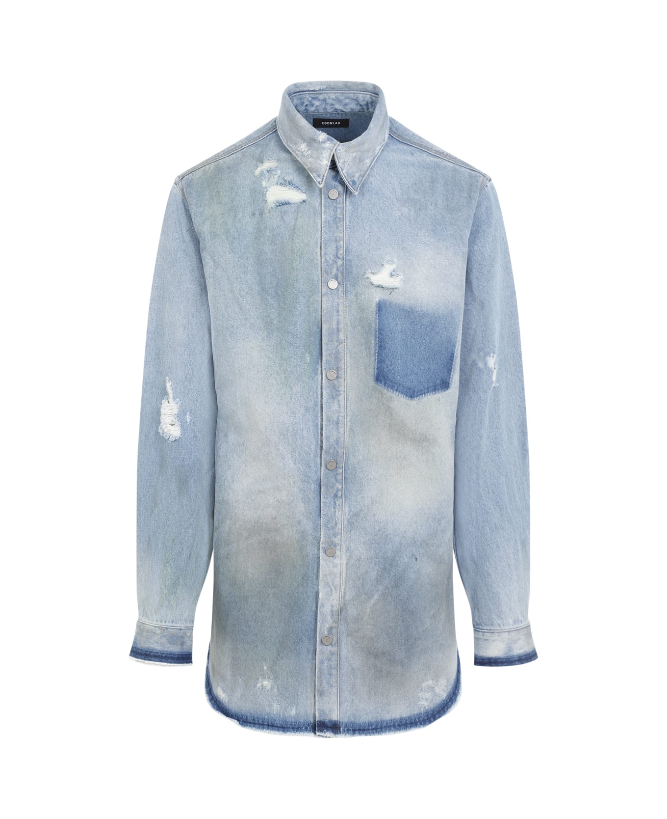 Egonlab Denim Overshirt - Denim Blue