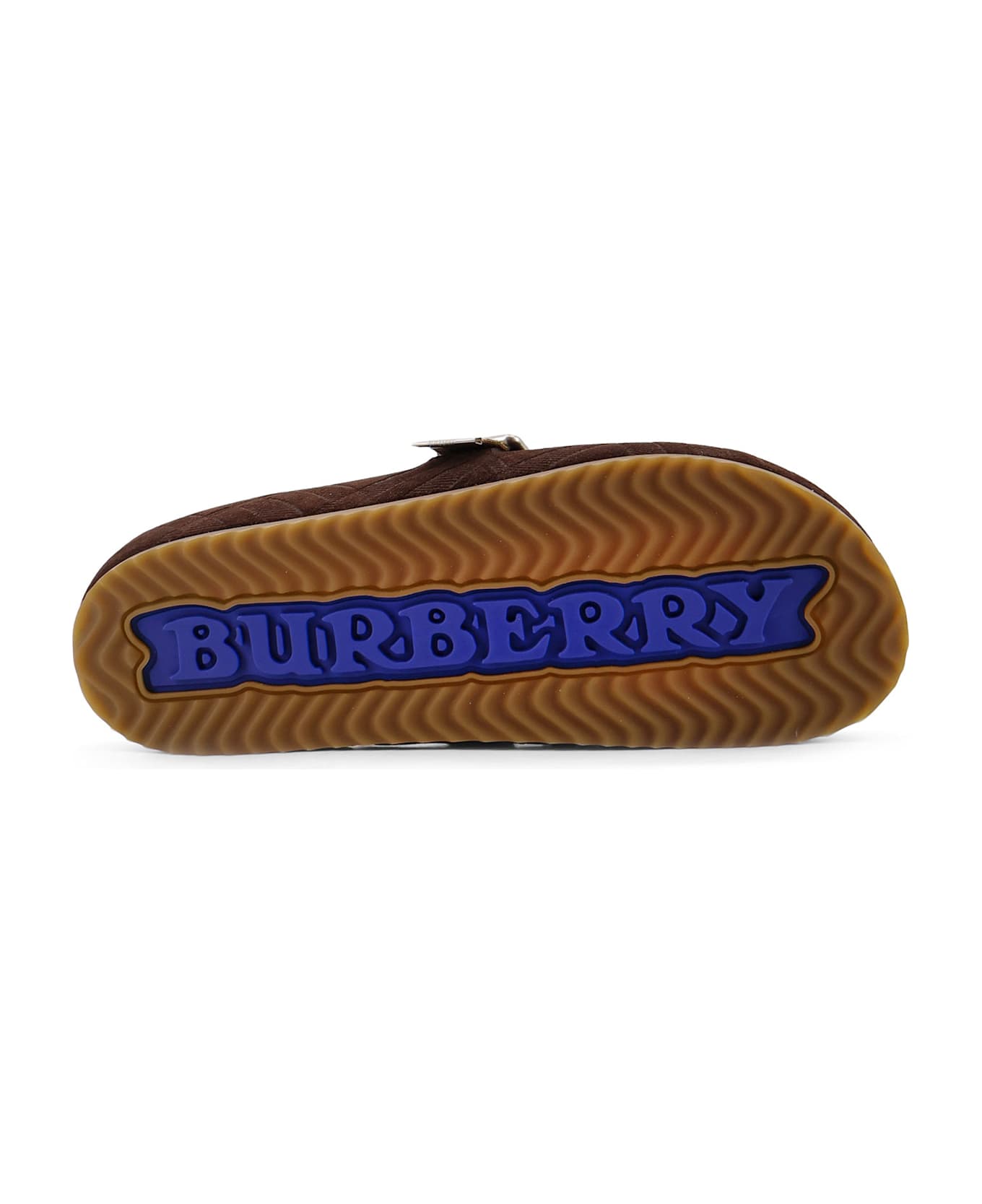 Burberry Leather Mule With Check Motif - SNUG