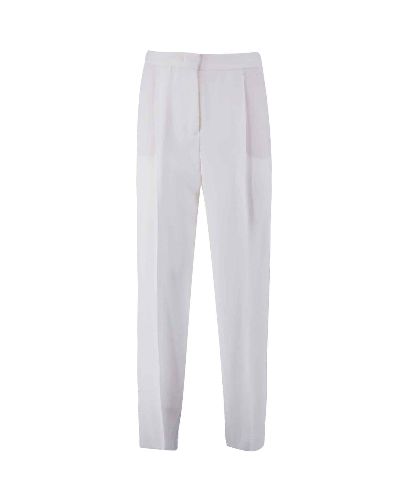 Emporio Armani Darted High-waist Trousers - White