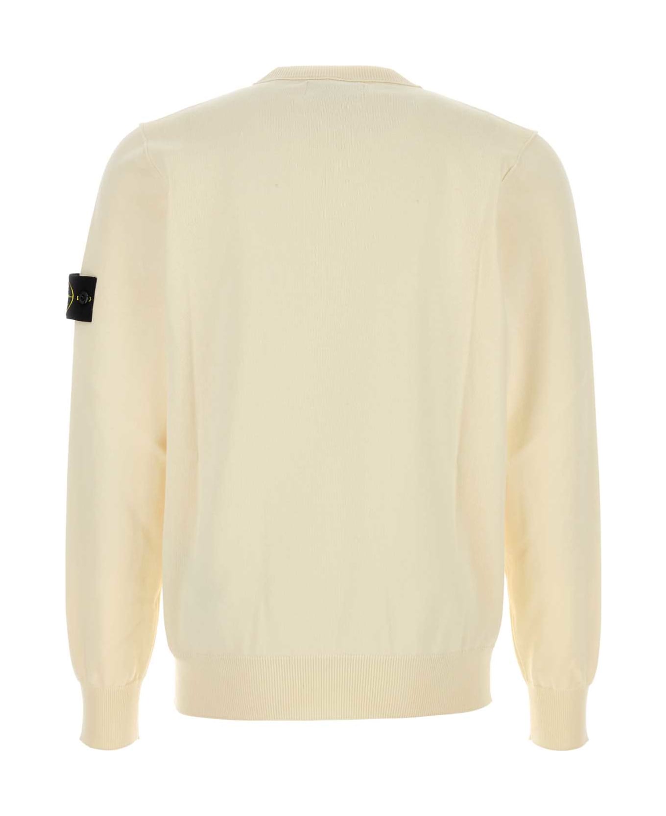 Stone Island Ivory Cotton Sweater - MULTI