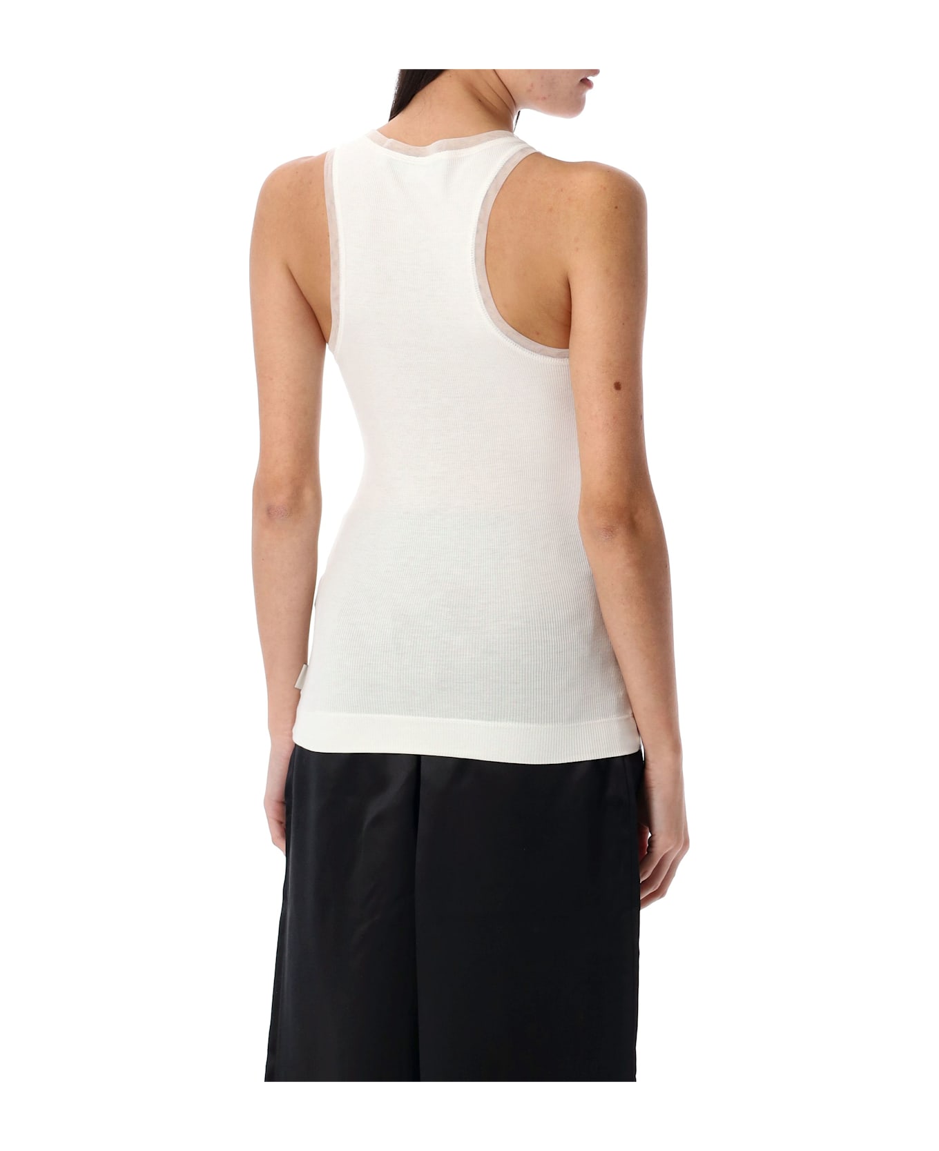 REMAIN Birger Christensen Jersey Tank Top - CLOUD WHITE