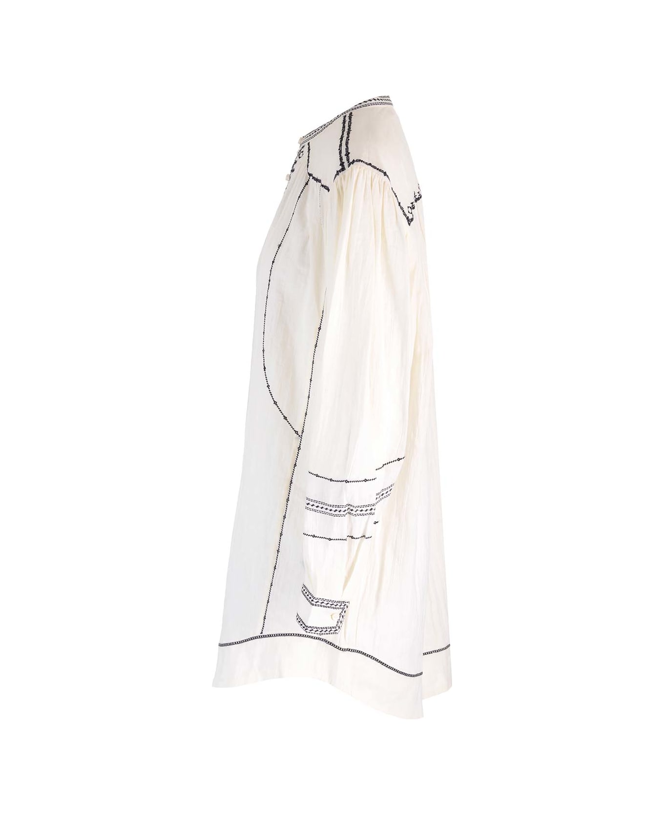 Marant Étoile Embroidered Long-sleeved Dress - White ブラウス