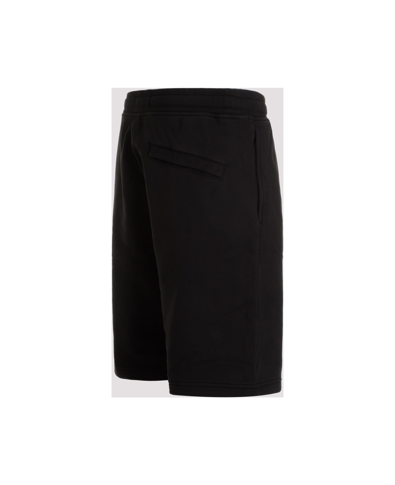 Stone Island Logo Badge Bermuda Shorts - Black ショートパンツ