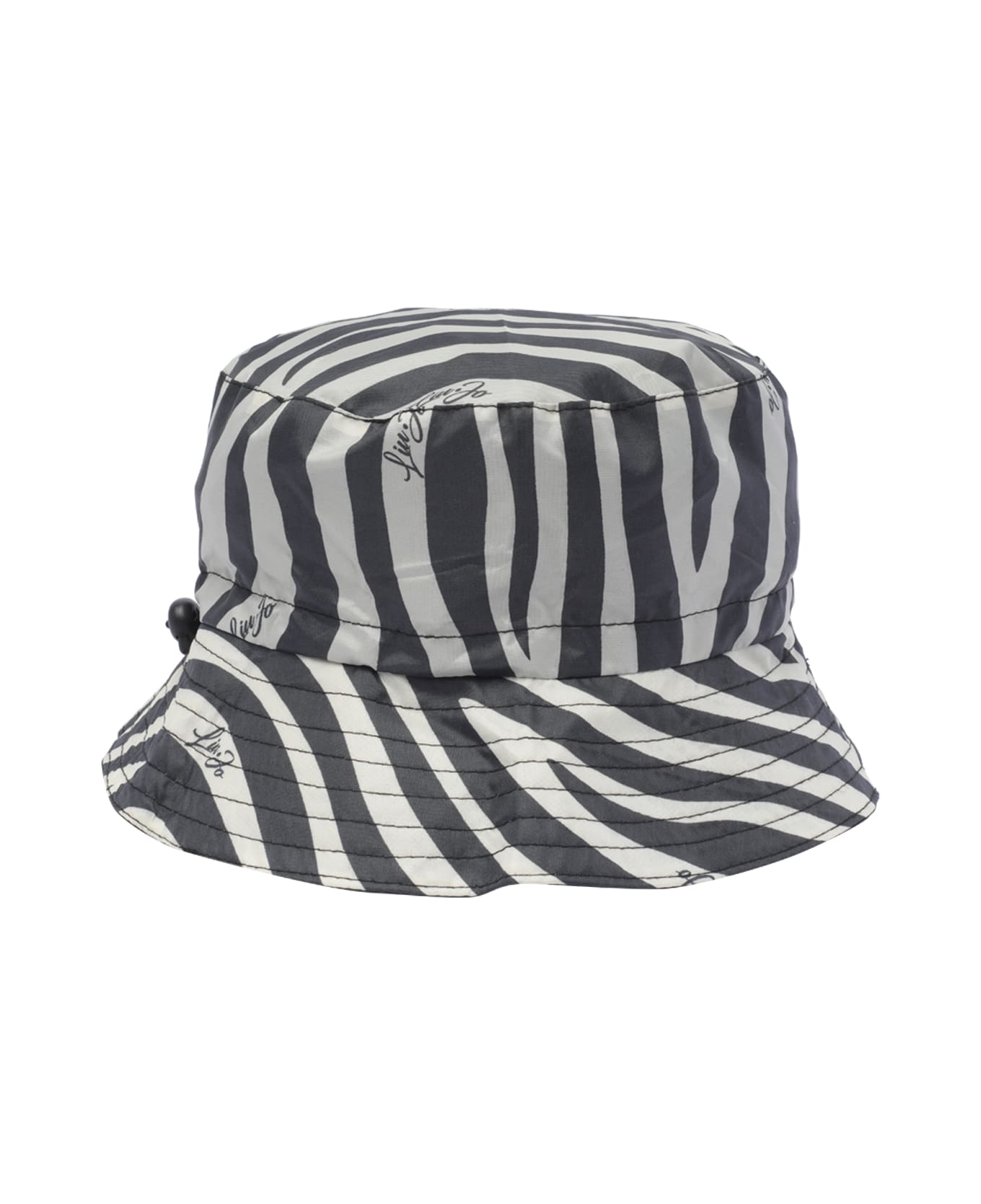 Liu-Jo Zebra Motif Bucket Hat - Black