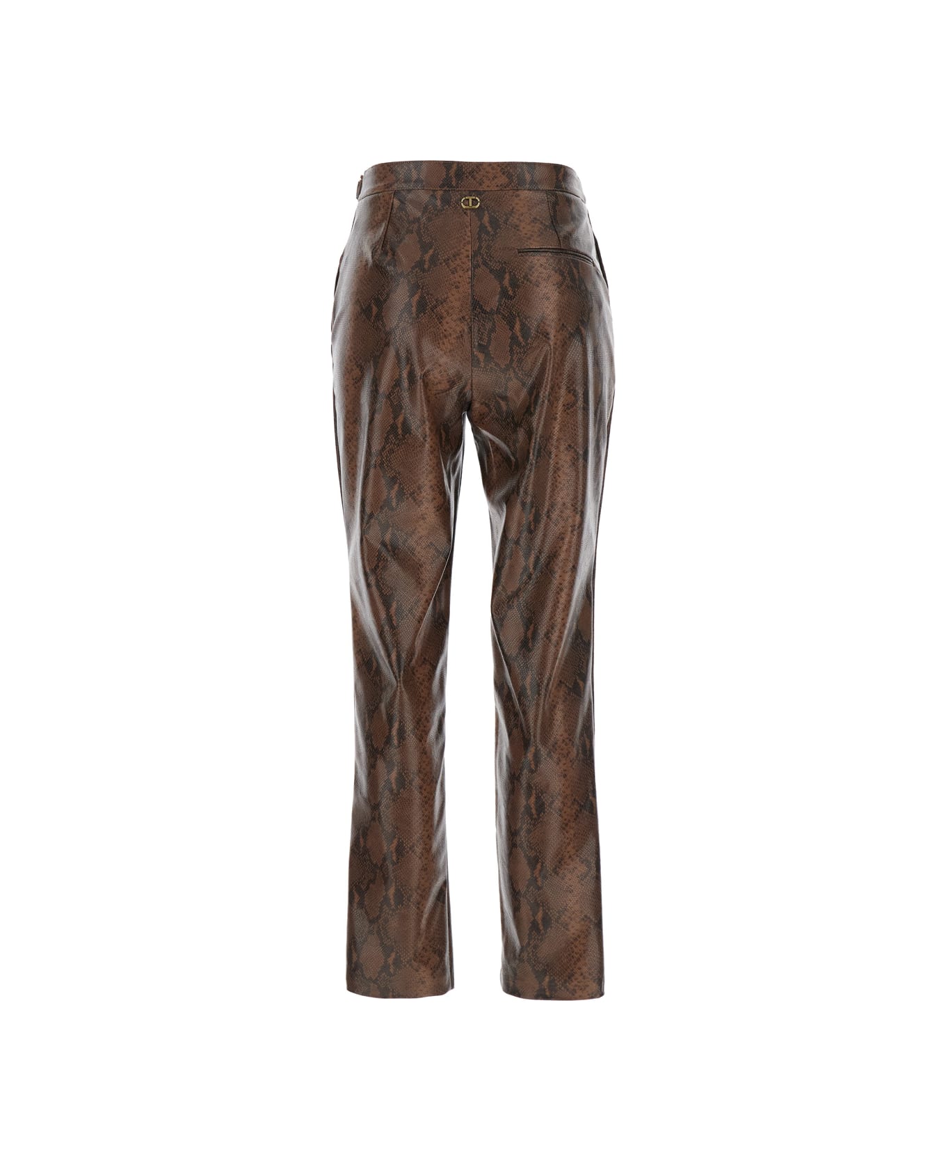 TwinSet Pantalone - Coffee/black