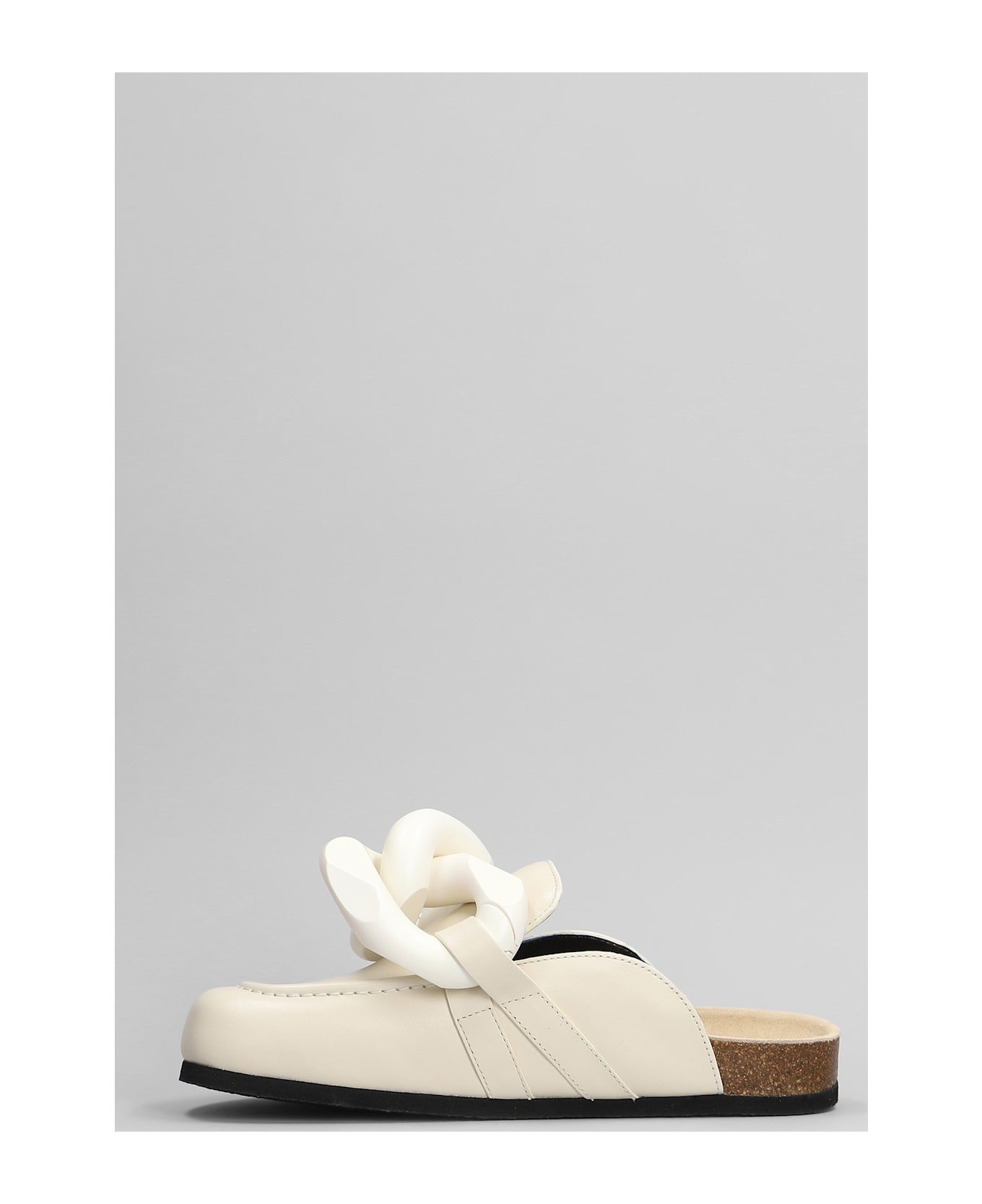 J.W. Anderson Slipper-mule In White Leather - white
