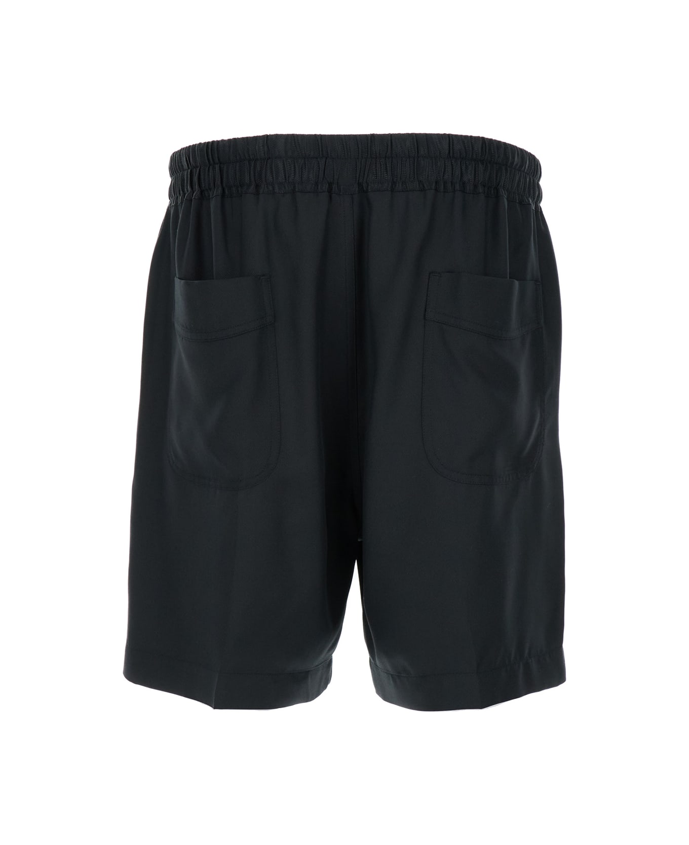 Tom Ford Black Twill Bermuda Shorts In Silk Man - Black ショートパンツ
