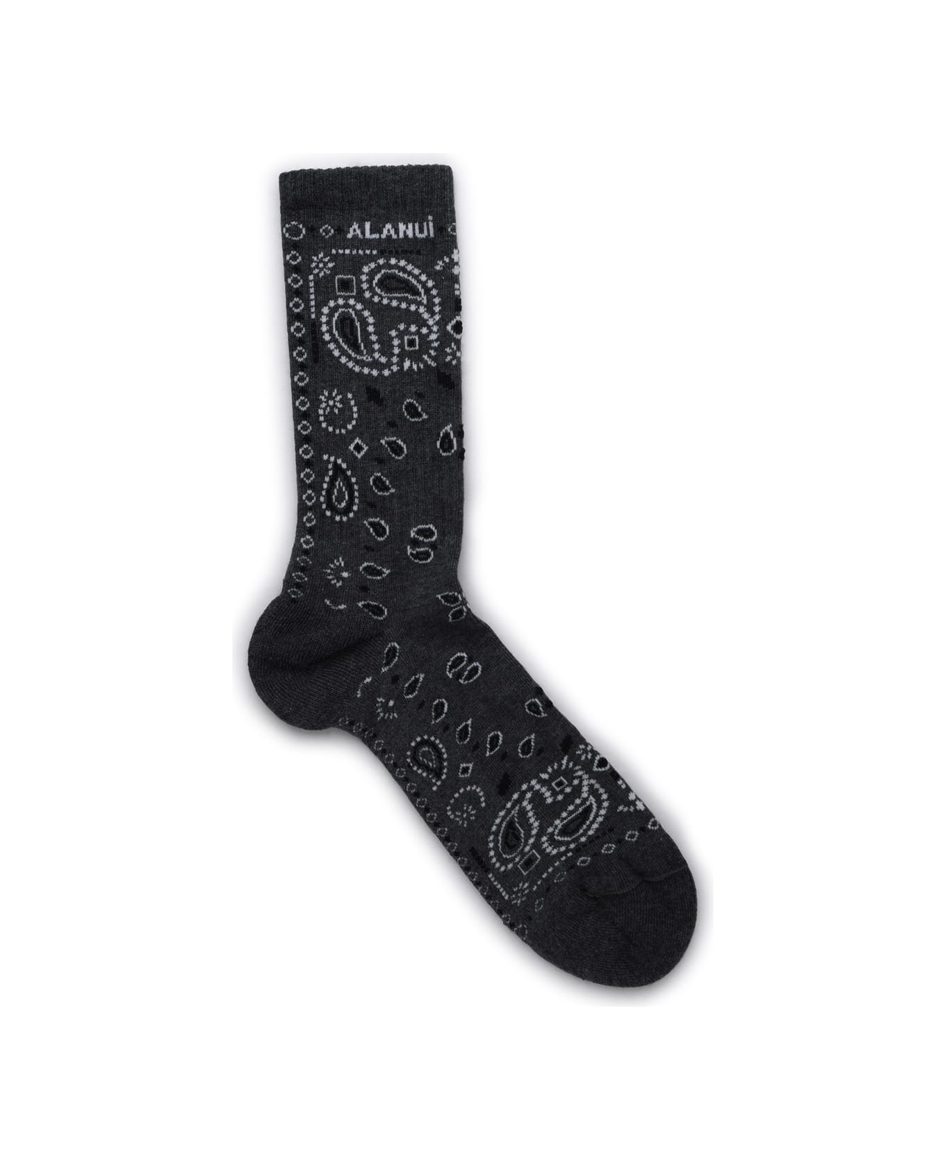 Alanui Grey Cotton Socks - Grey
