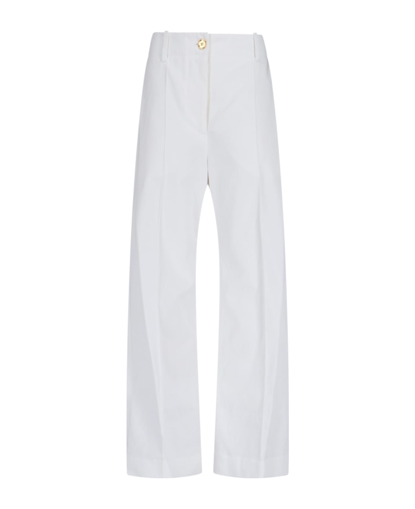 Patou Straight Trousers - White ボトムス