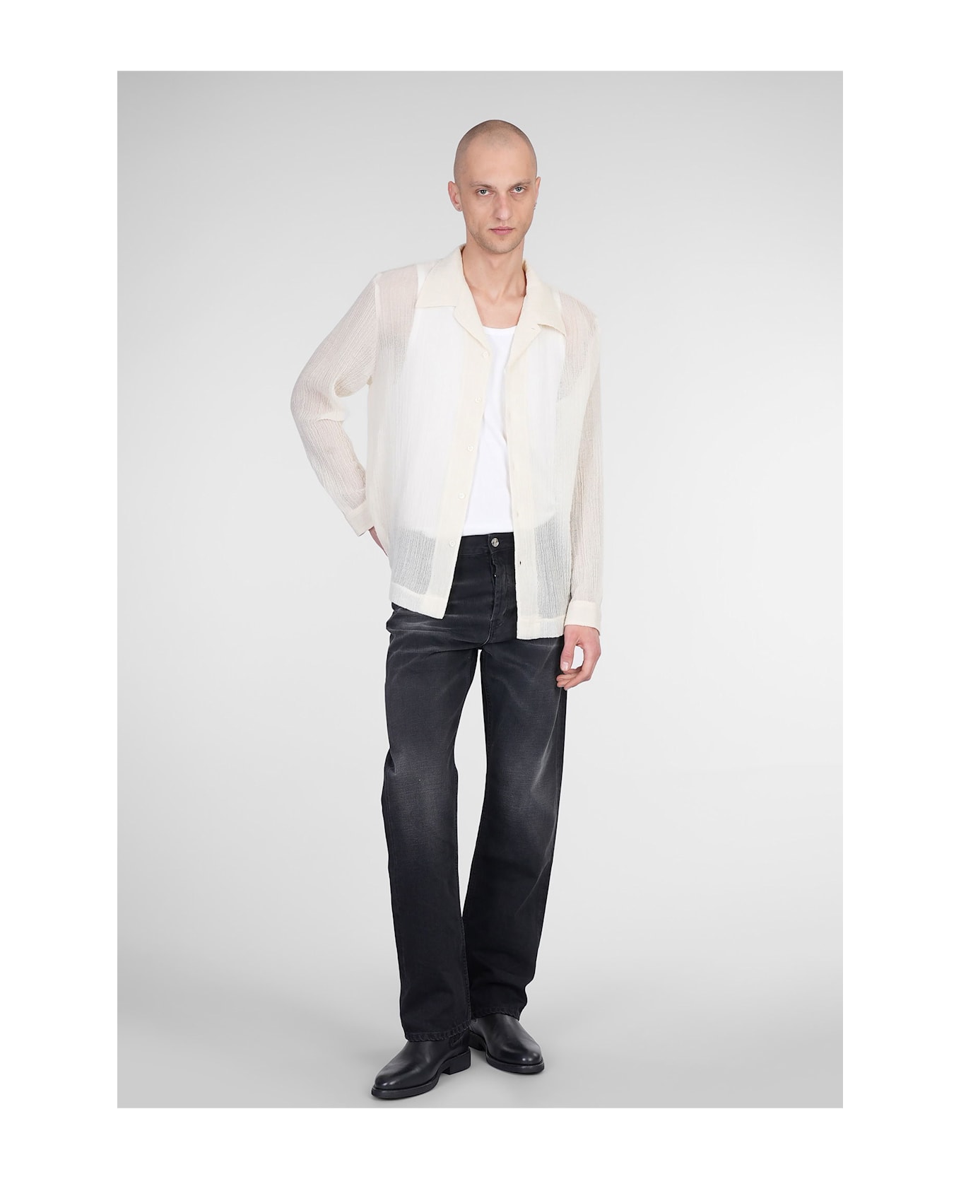 Séfr Jeans In Black Cotton - black