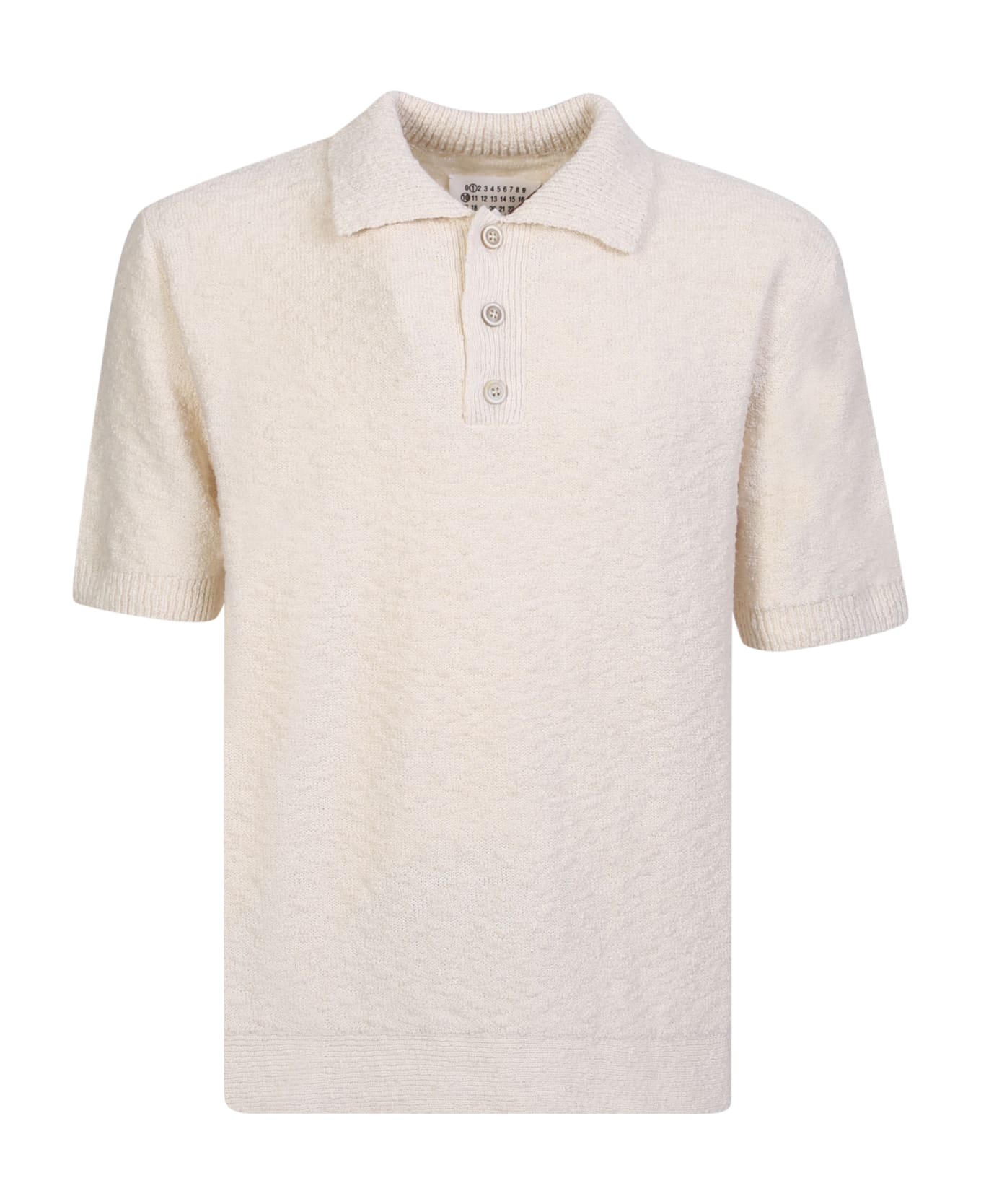 Maison Margiela Bouclã¨ Knit Polo Shirt - White