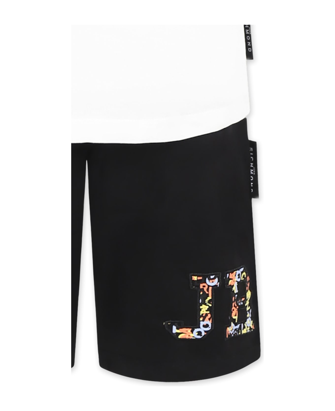Richmond White Suit For Boy With Logo - White