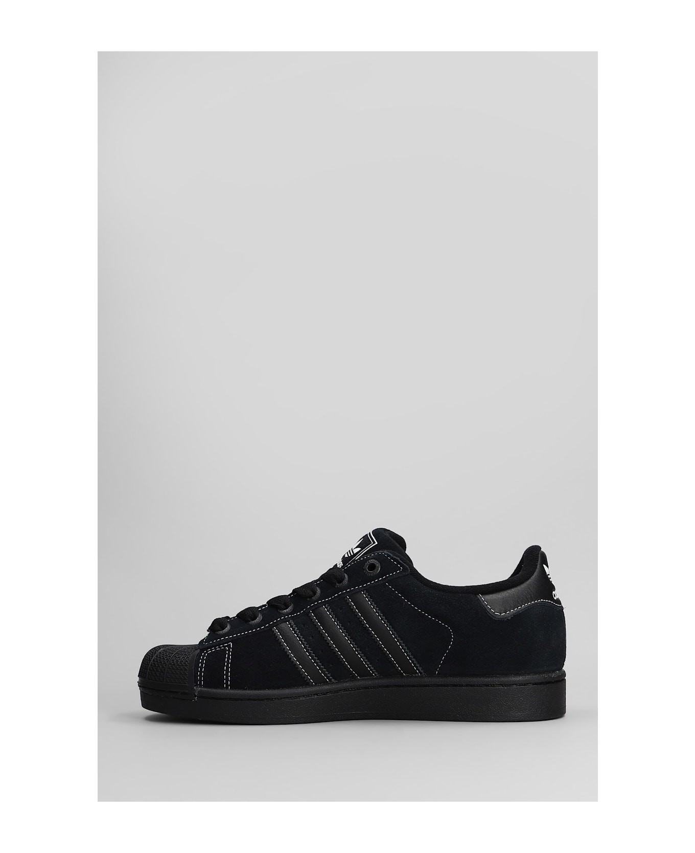 Adidas Superstar Ii Sneakers In Black Suede - black