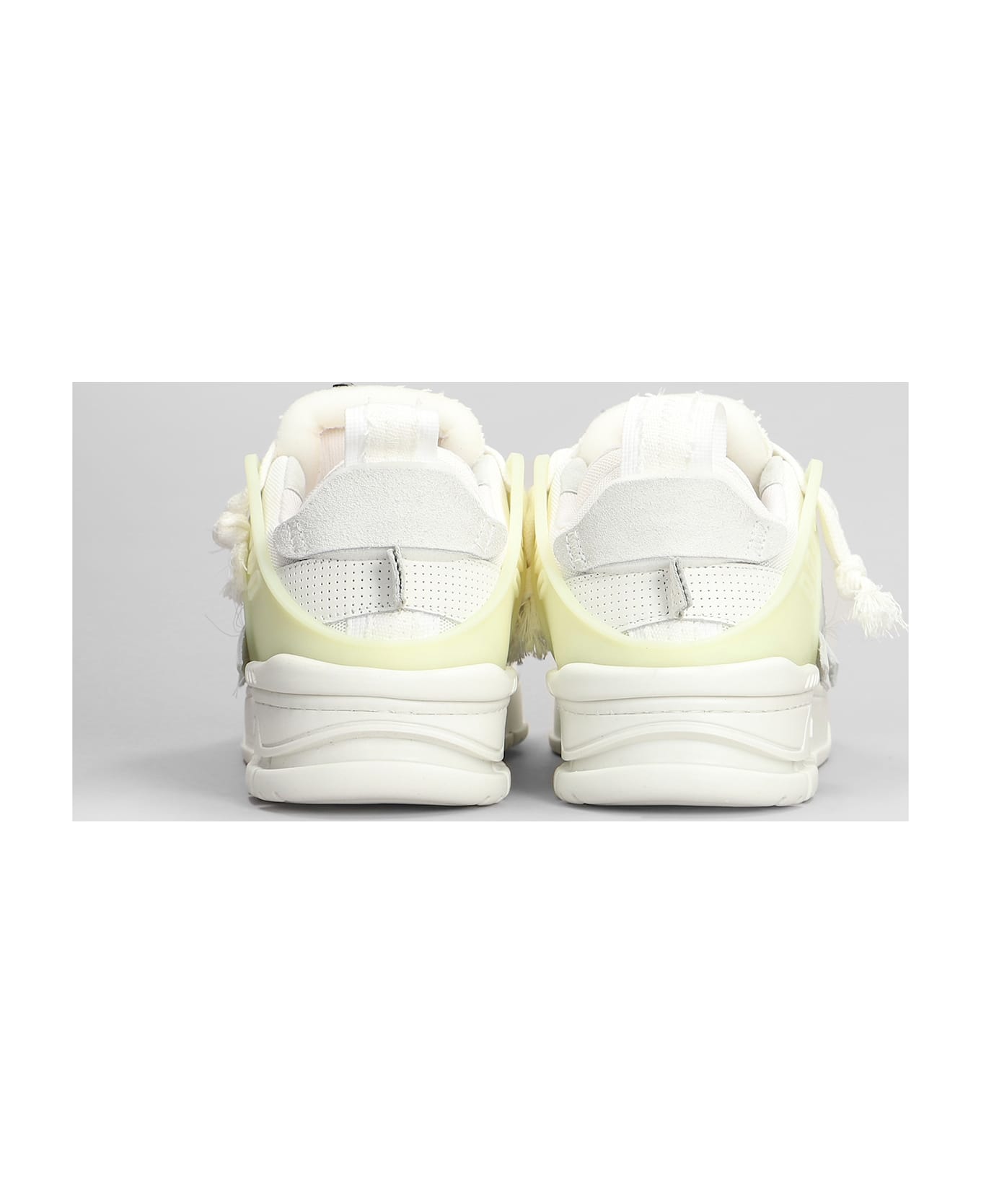 Axel Arigato Area Patchwork Sneakers In White Suede And Leather - white