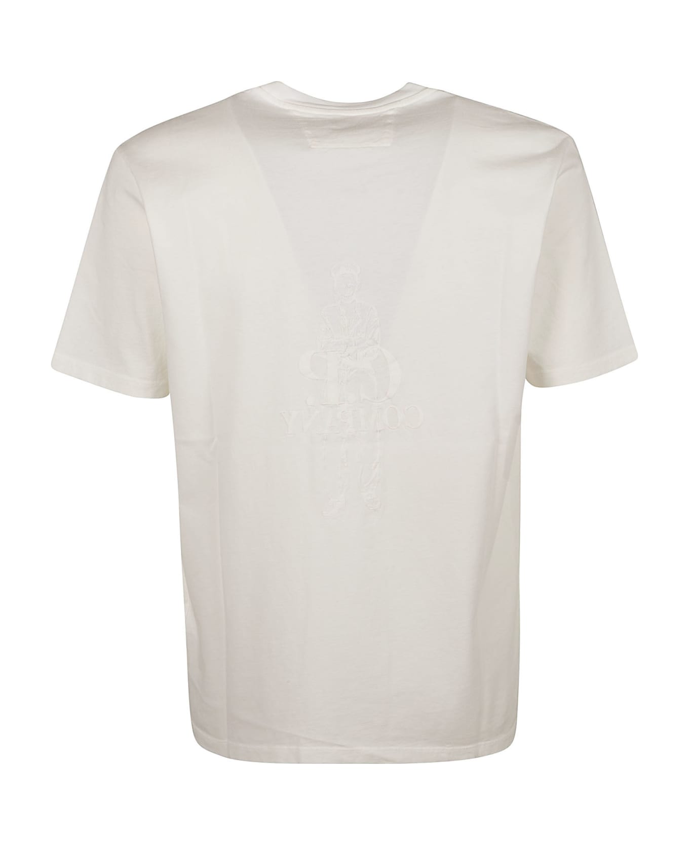 C.P. Company Chest Logo Regular T-shirt - GAUZE WHITE シャツ