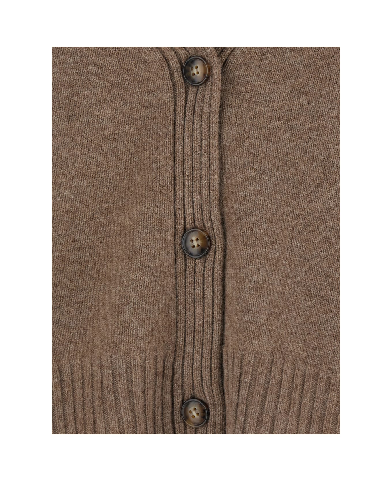 Loulou Studio 
kaia
 Brown Cardigan With V Neck In Cashmere Woman - NUDE