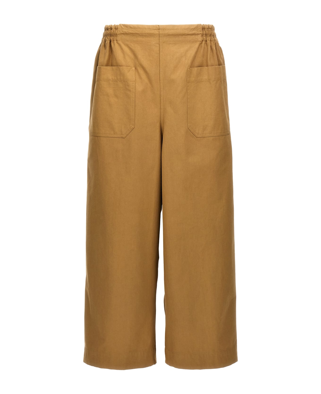 Hed Mayner Cotton Trousers - Beige