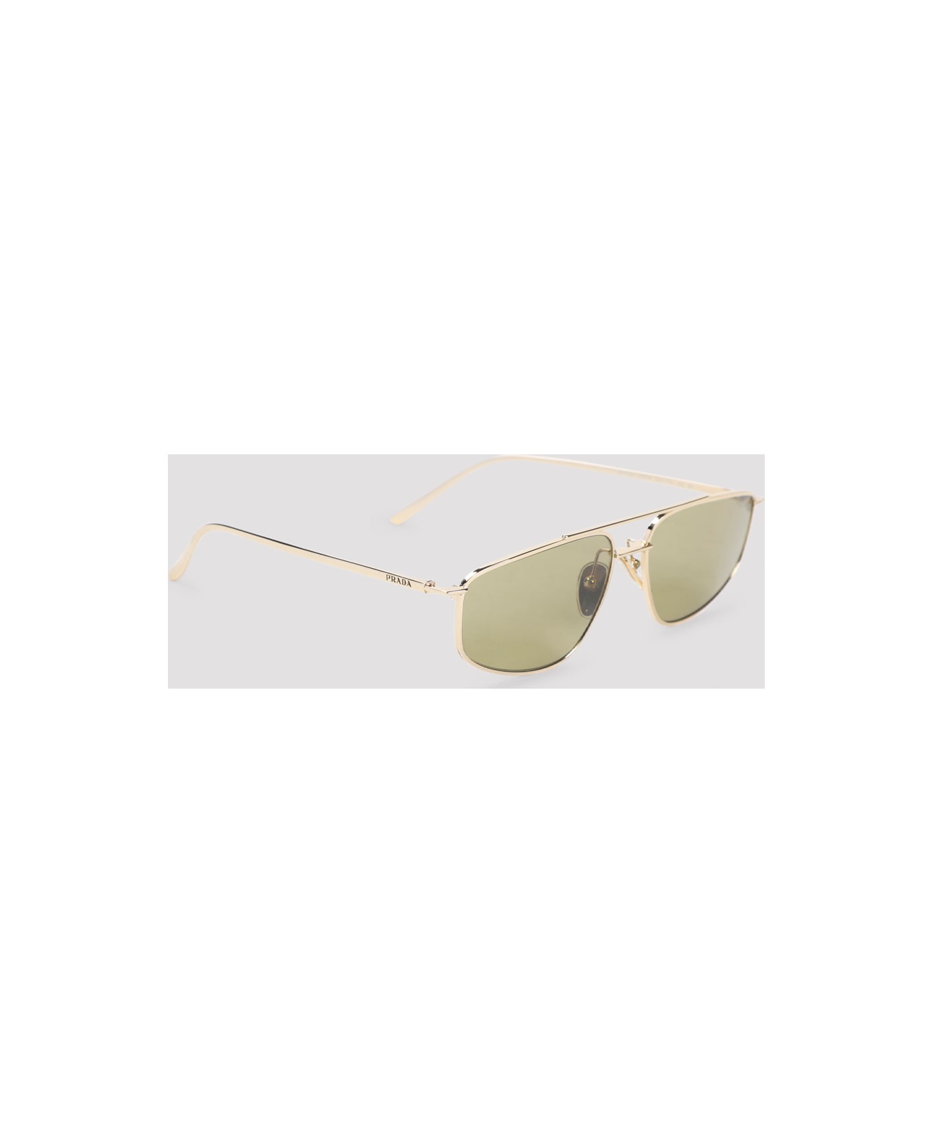 Prada Eyewear Logo Minimal Sunglasses - G Shiny Gold