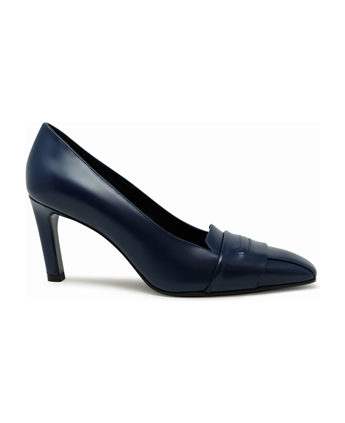 Lella Baldi Lt2473sb Laredo Navy Leather Pumps - BORDEAUX