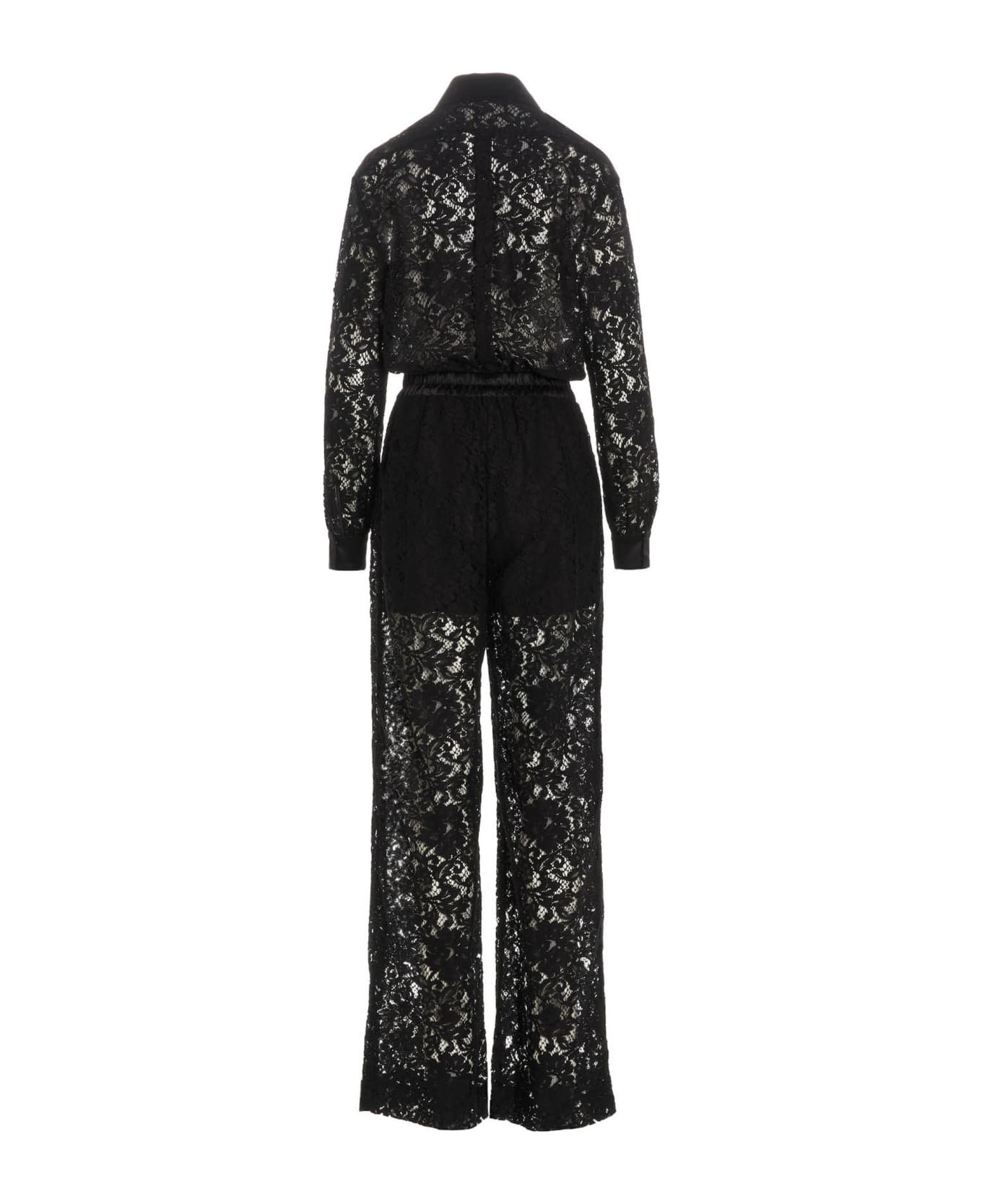 Dolce & Gabbana Cord Lace One-length Bodysuit - Black